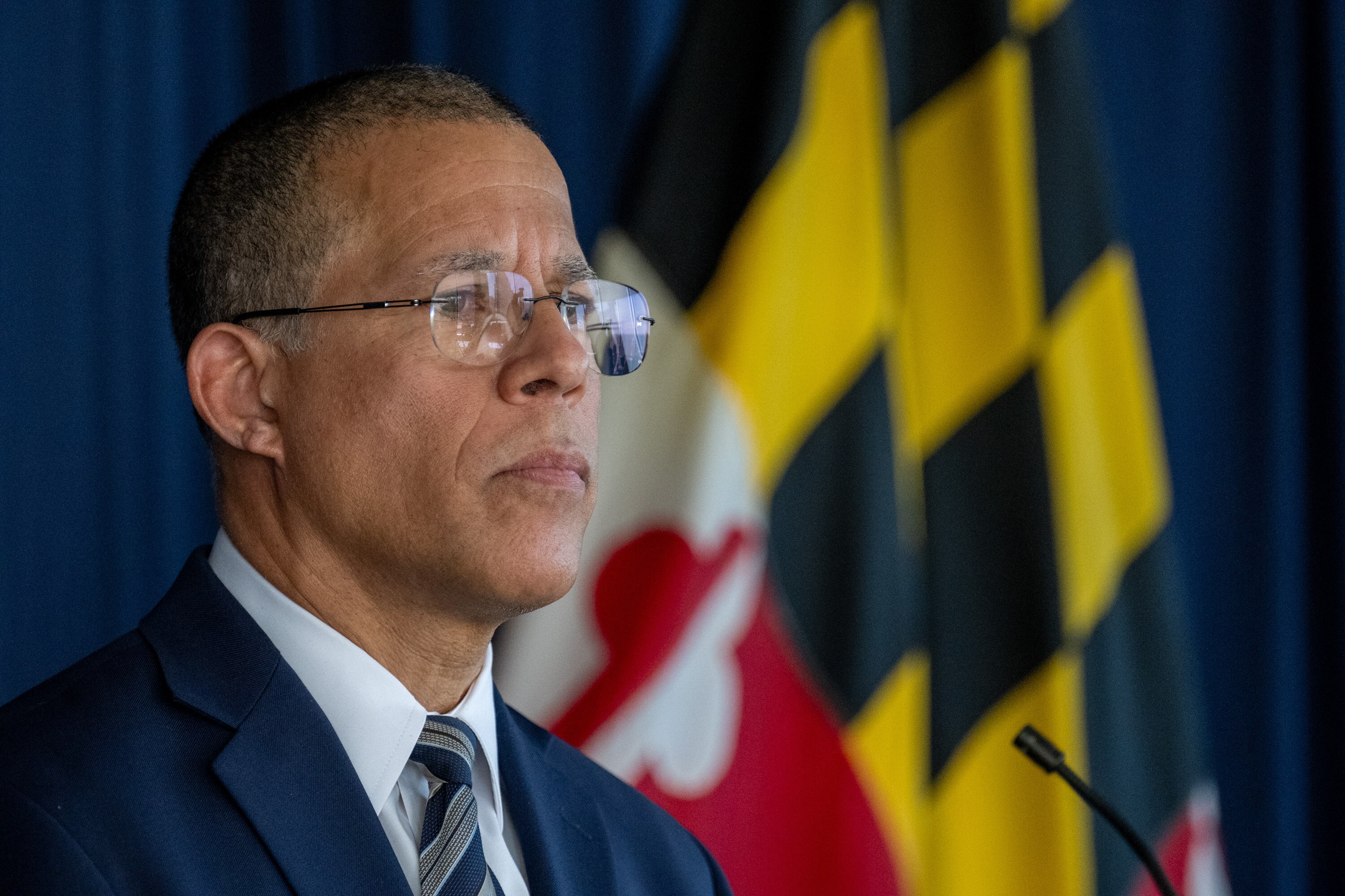 Maryland Attorney General Anthony Brown addresses legal measures taken by the his office related to federal funding and the integrity of the federal payment system in regards to actions taken by the Trump administration.