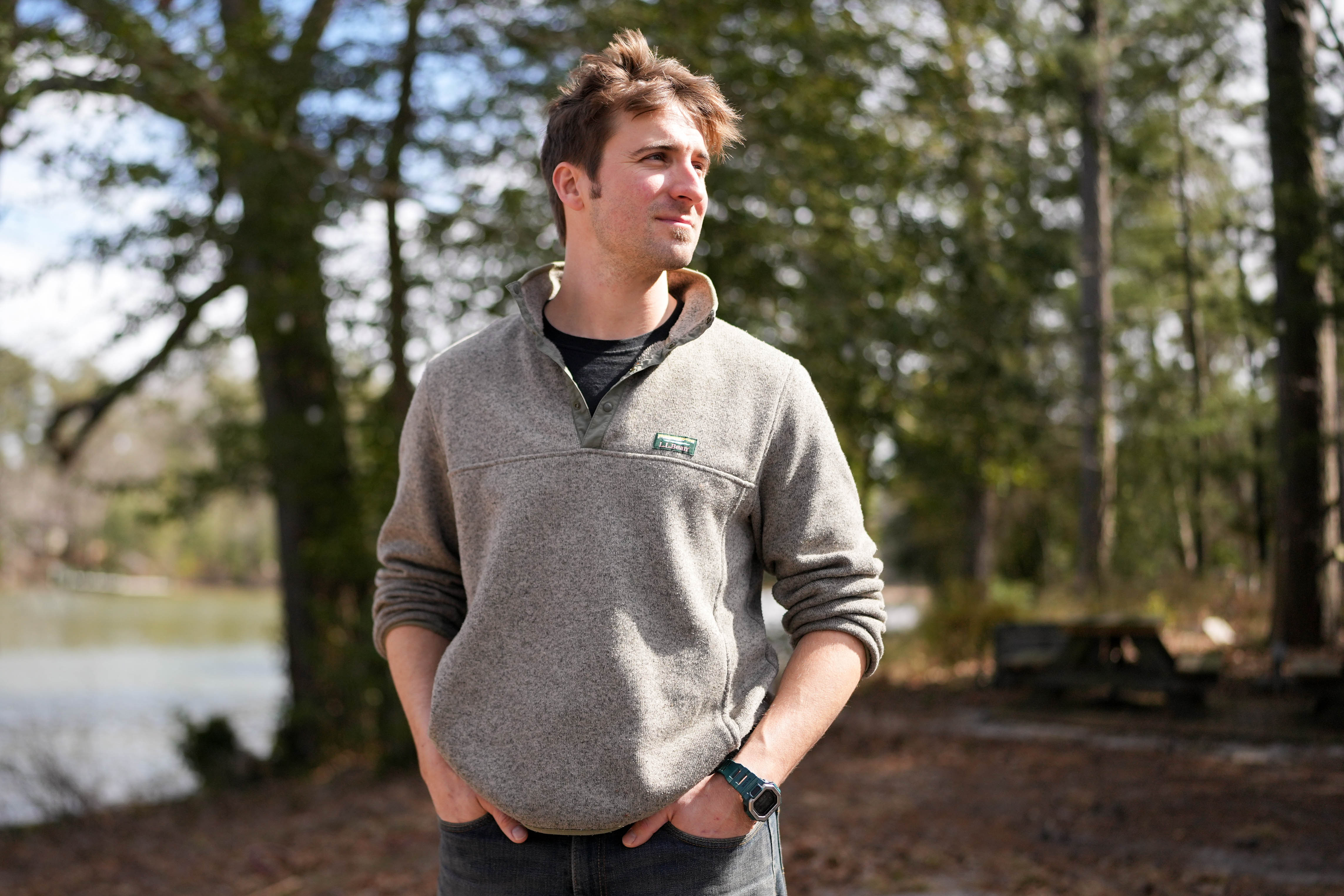 Jake Shaner, a recently terminated NOAA environmental scientist, on Maryland’s Eastern Shore.