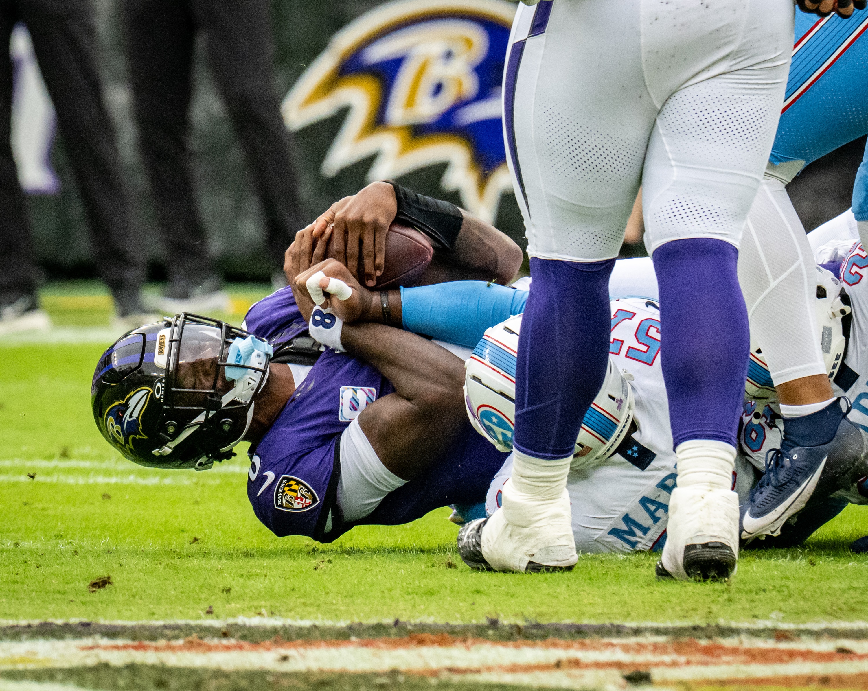 Ravens quarterback Lamar Jackson will not play Sunday against the Bengals because of a high-ankle sprain.
