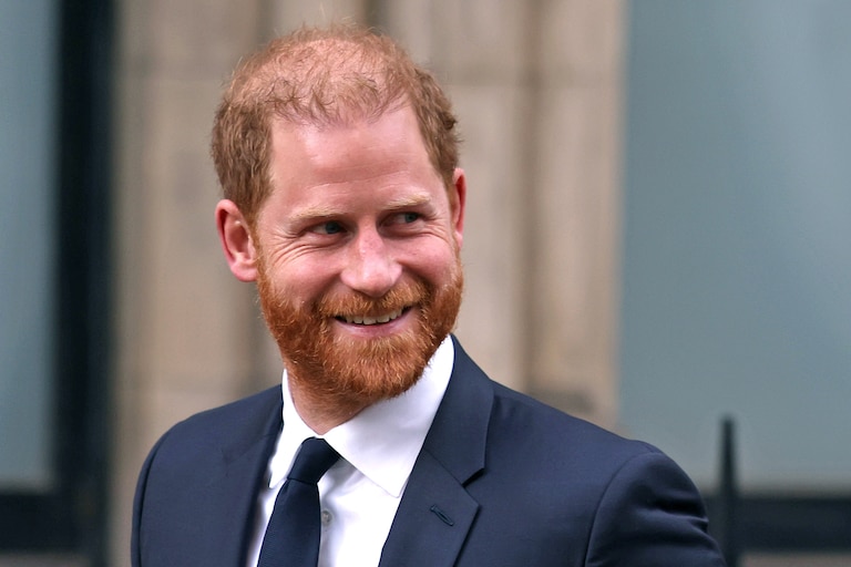 Prince Harry, Duke of Sussex departs during a court case against Associated Newspapers Ltd at The Royal Courts of Justice on January 20, 2026 in London, England.