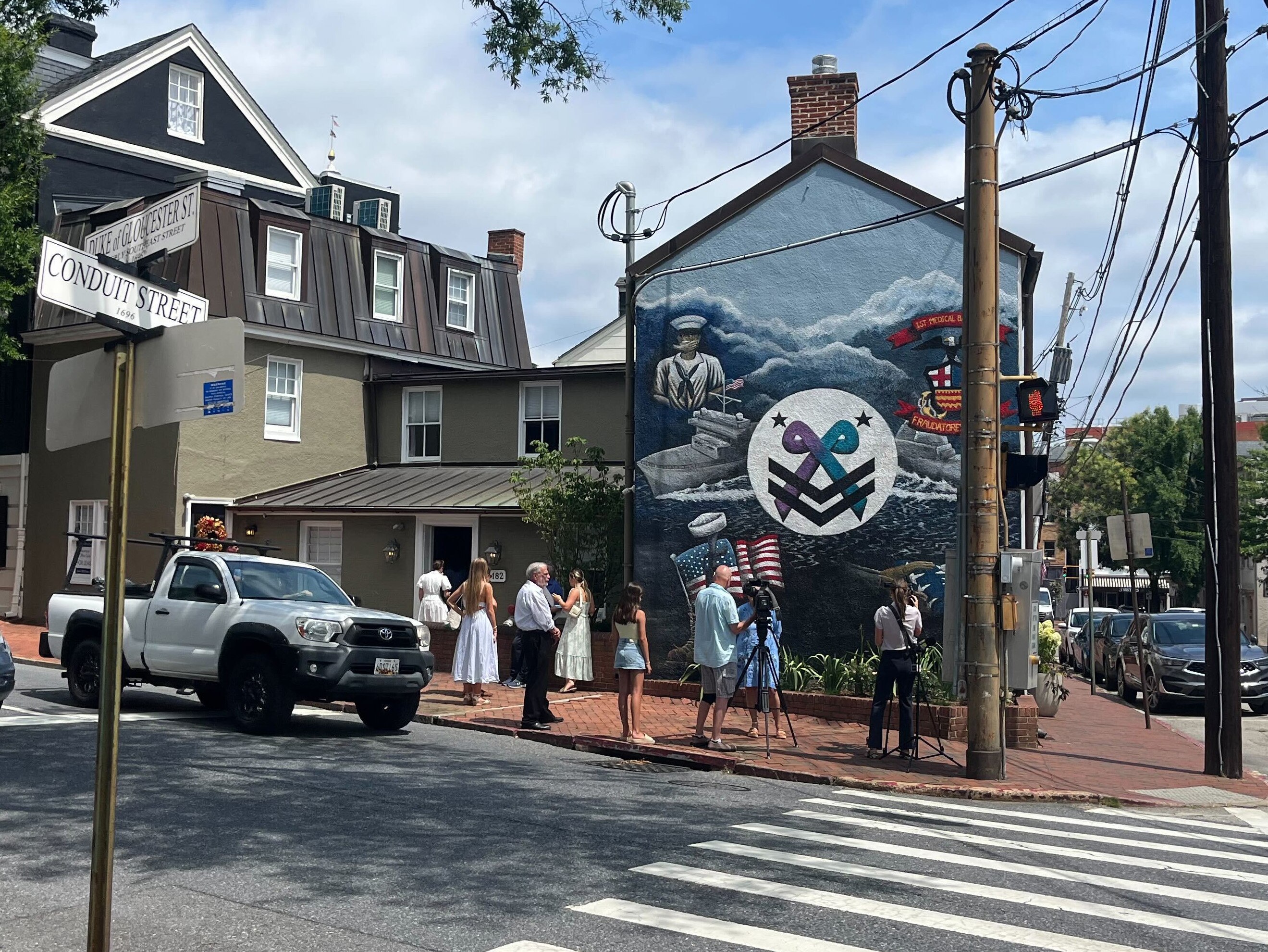 A mural in downtown Annapolis in honor of Navy Hospital Corpsman Second Class Daniel “Danny” Buck and the nonprofit organization his mother started in his honor to raise awareness about suicide and sexual assault in the military, HM2 Buck for Hope Foundation.
