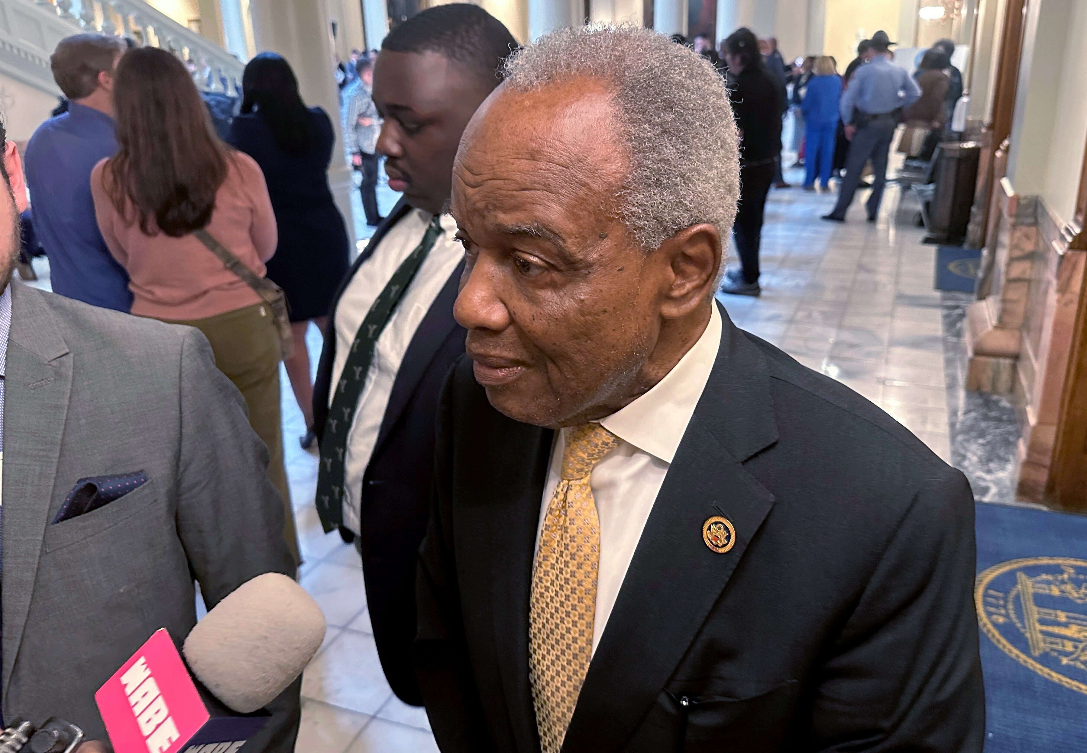 FILE - Democratic U.S. Rep. David Scott speaks to reporters, March 4, 2024, at the Georgia Capitol in Atlanta.