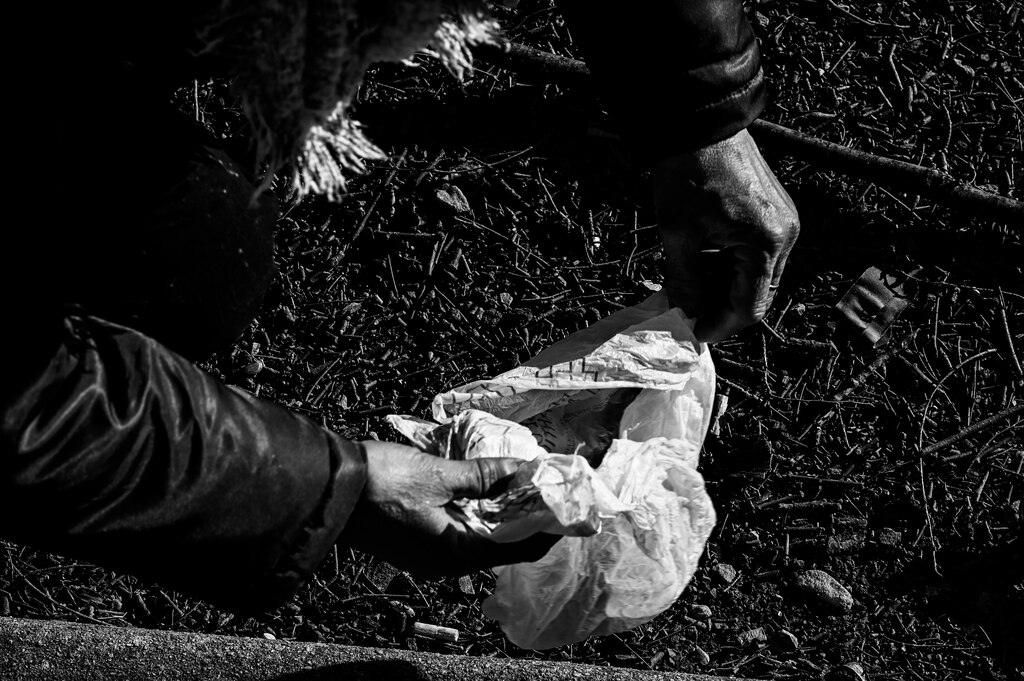Michelle, known as Sunshine on the street, has been cleaning up Baltimore's Holocaust Memorial for the past 15 years despite the cold weather.