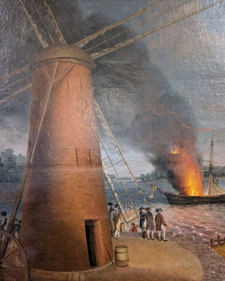 "The Burning of the Peggy Stewart" by James Peale has resurfaced, more than 175 years after it was last documented. Peale was living in Annapolis at the time of the Revolutionary act in 1775.
