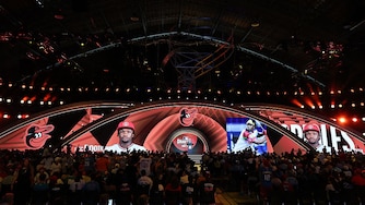 The Baltimore Orioles select Eric Booth Jr. seventh overall during the 2026 MLB Draft.