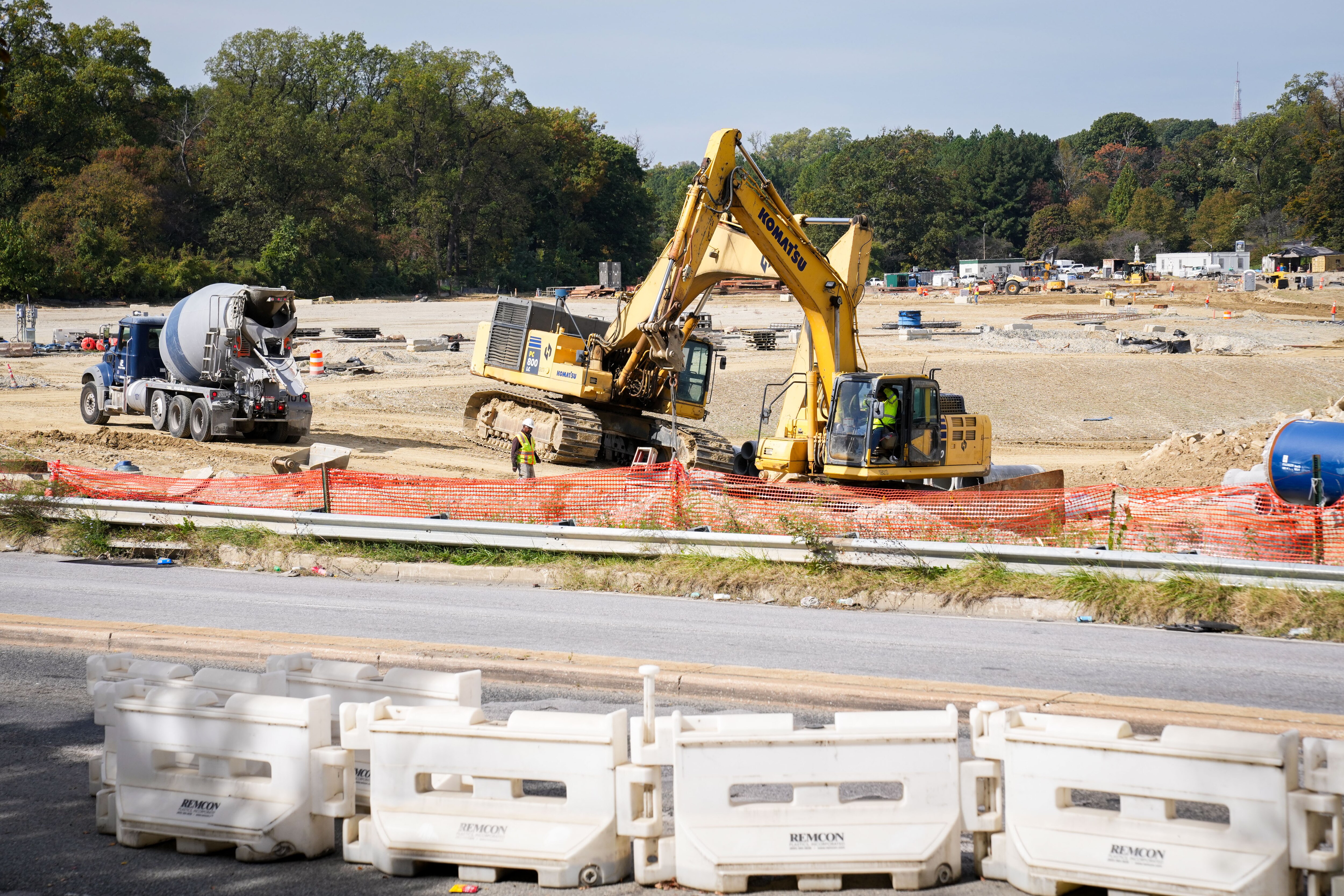 A view of Druid Lake, with some sections of the reservoir under construction, on Thursday, Oct. 19, 2023.