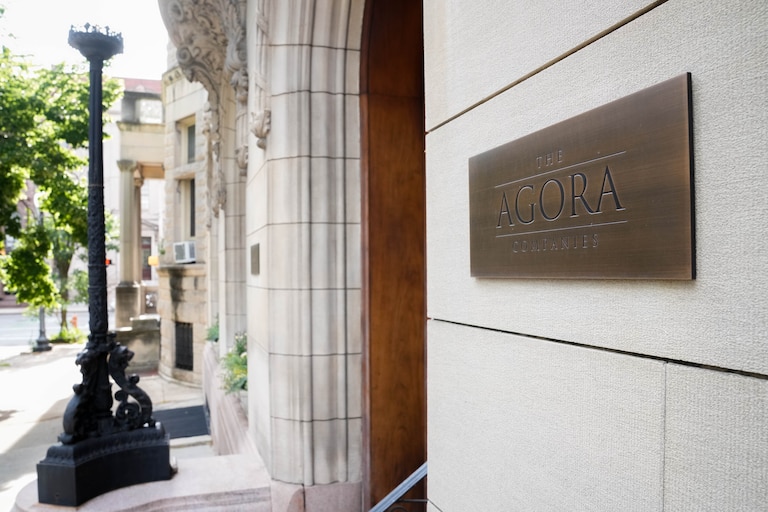 Exterior of The Agora Companies in Baltimore, Md. on Saturday, June 6, 2026.