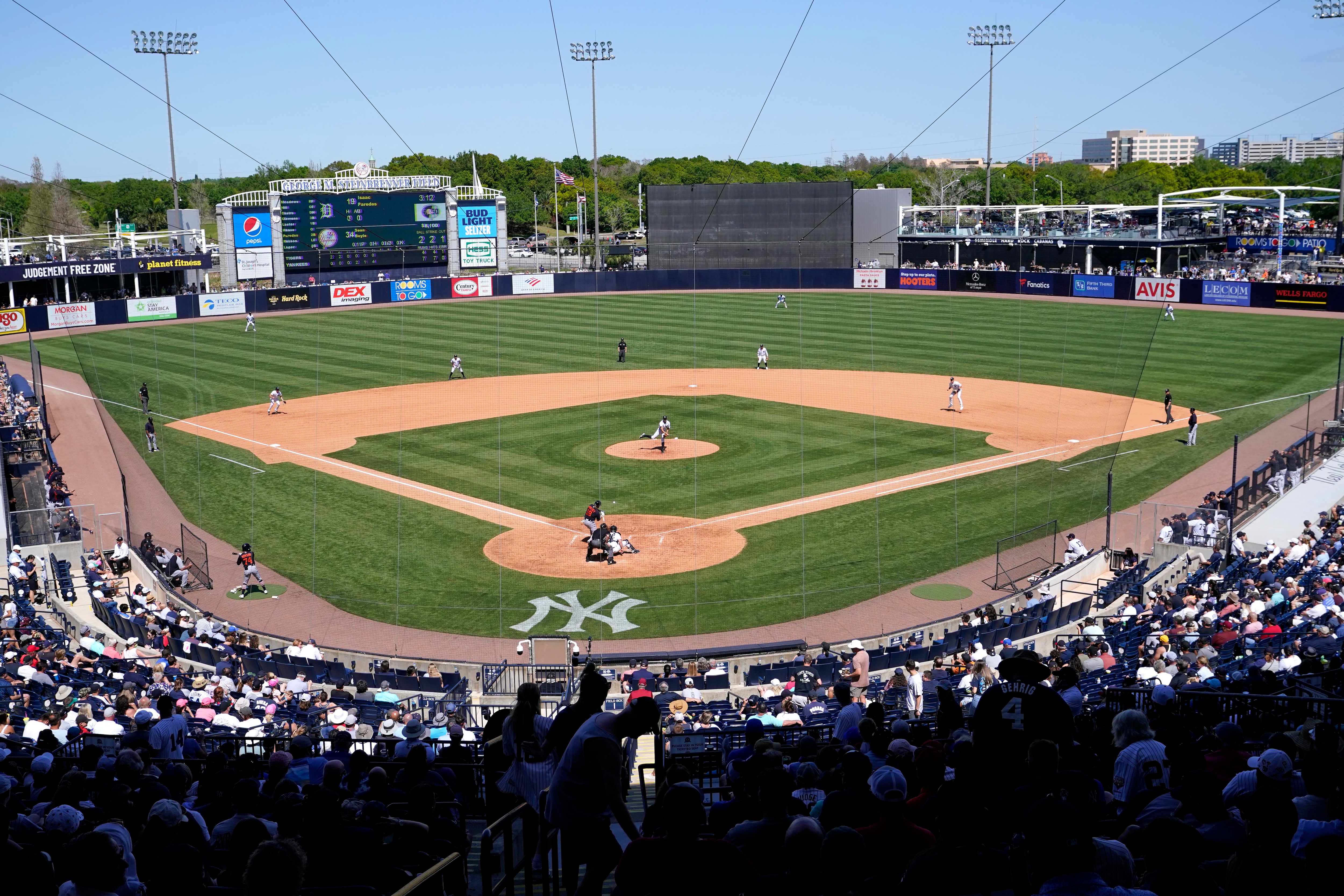 George M. Steinbrenner Field, the spring training home of the New York Yankees, seen here in 2022, will serve as the home of the Tampa Bay Rays during the season.