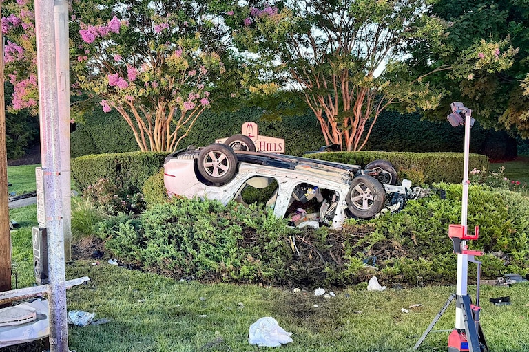 A car that included seven children collided near Great Seneca Highway and Clopper Road in Germantown Tuesday with another vehicle whose driver died in the crash, Montgomery County Police said Tuesday.