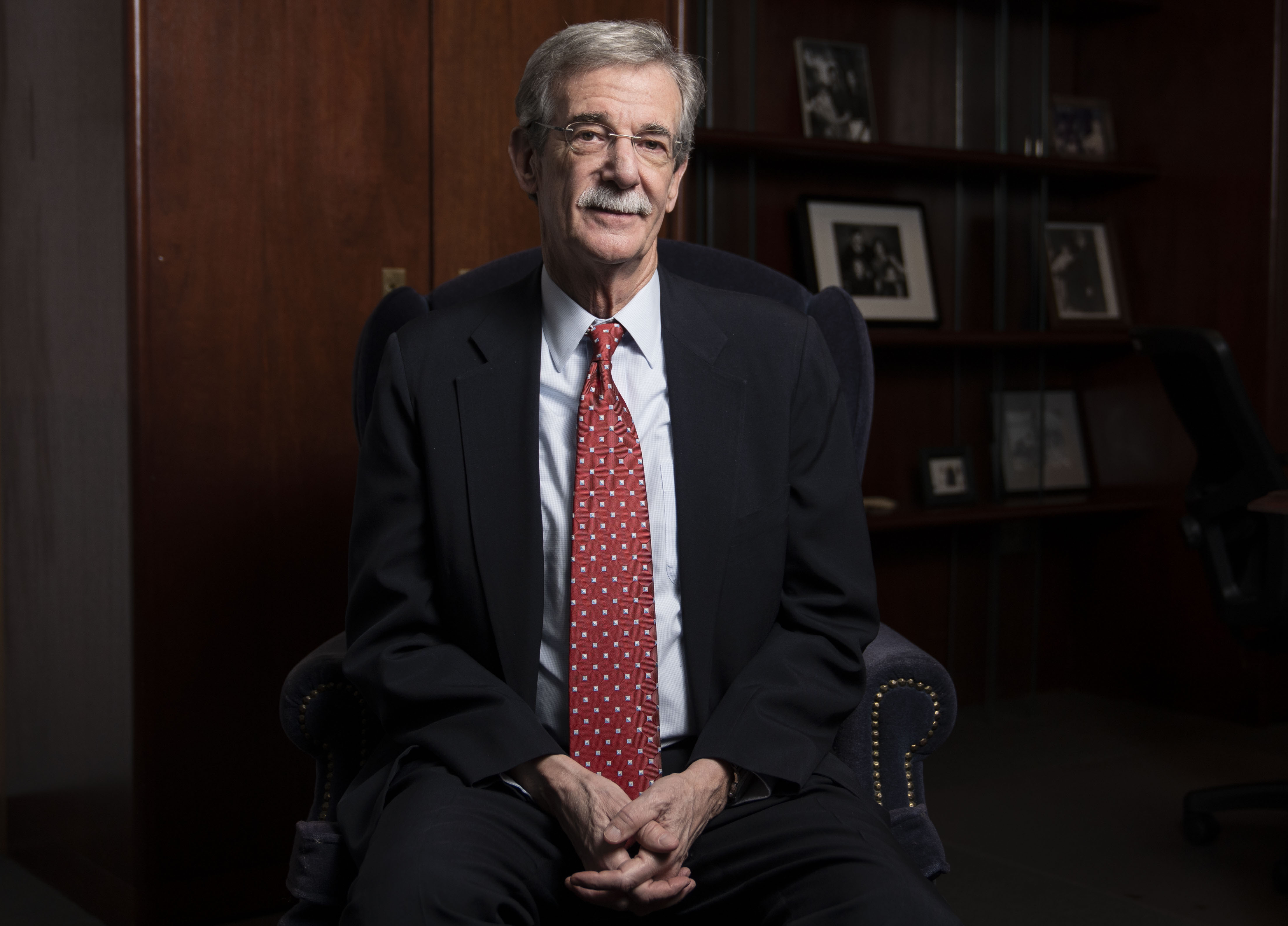 Maryland Attorney General Brian Frosh poses for a portrait in his office in Baltimore, Thursday, December 15, 2022.