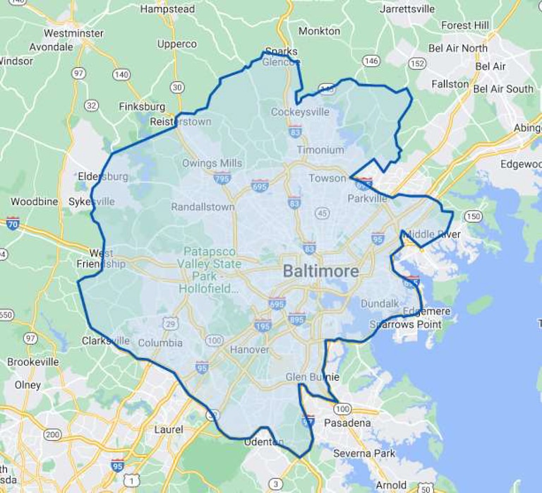 In 2022, the U.S. General Services Administration, which owns and manages property for the federal government, put out a solicitation seeking “office and other related space” that it could lease for up to 15 years somewhere inside of a circle crudely drawn around a map of the Baltimore region.
