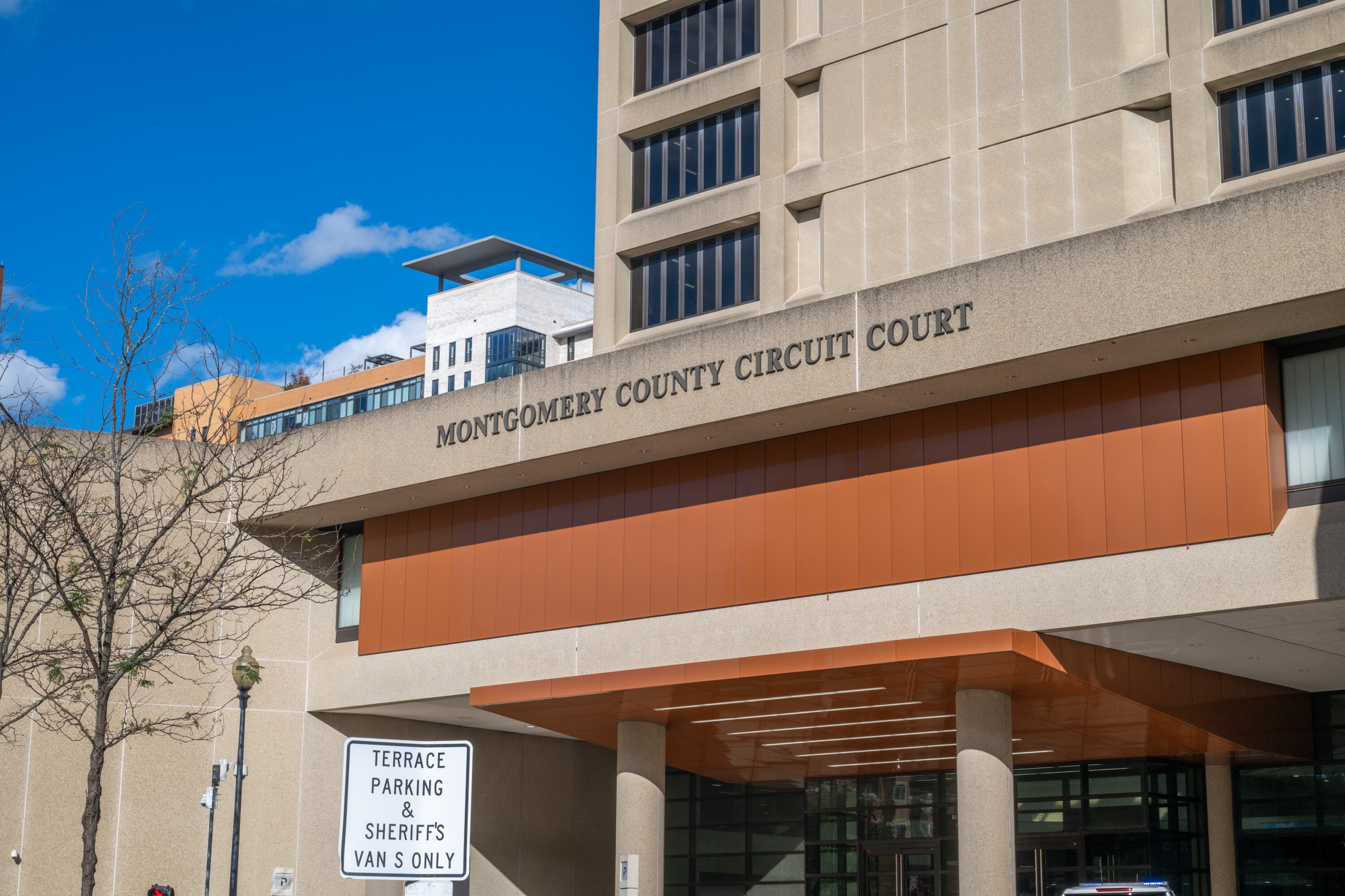 Montgomery County Circuit Court in Rockville, where Jorge Rueda Landeros is on trial for the murder of American University Professor Sue Ann Marcum.