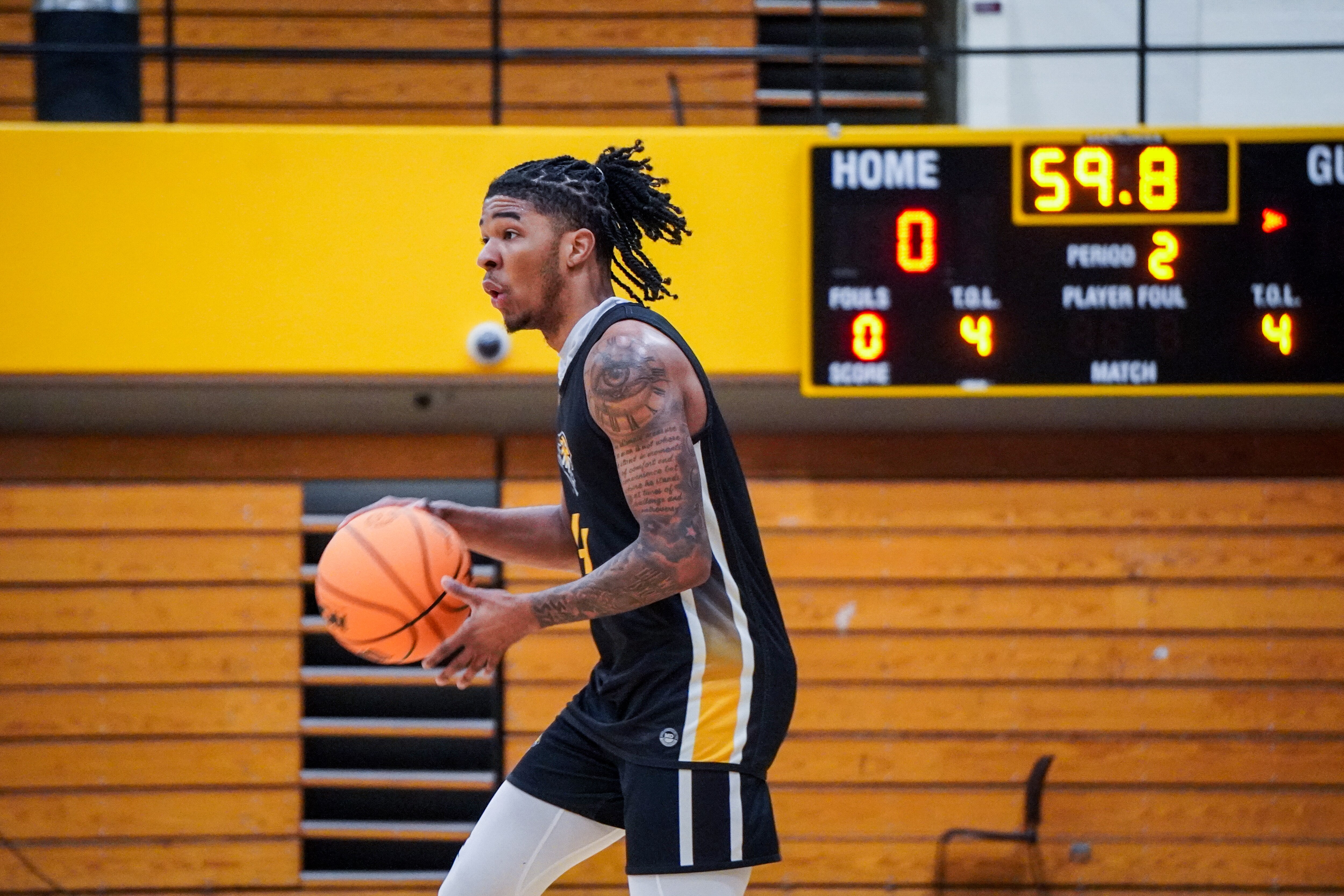 Dylan Williamson, pictured at practice Wednesday, is Towson’s second-leading scorer, averaging 13.8 points.