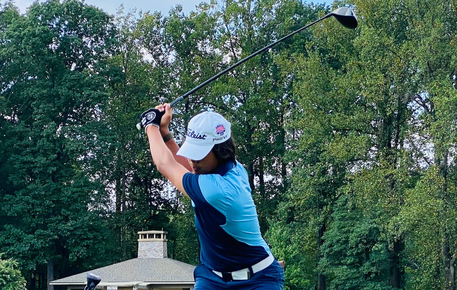 River Hill junior Benjamin Siriboury tees off on the first hole at Hobbit's Glen on Wednesday against Wilde Lake.