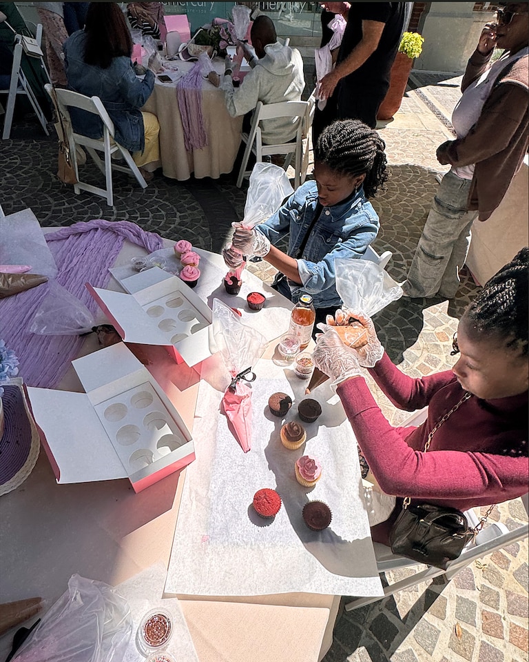 Cupcake decorating with Georgetown Cupcakes is among the activities scheduled for Bethesda Row’s Soiree on the Lane.