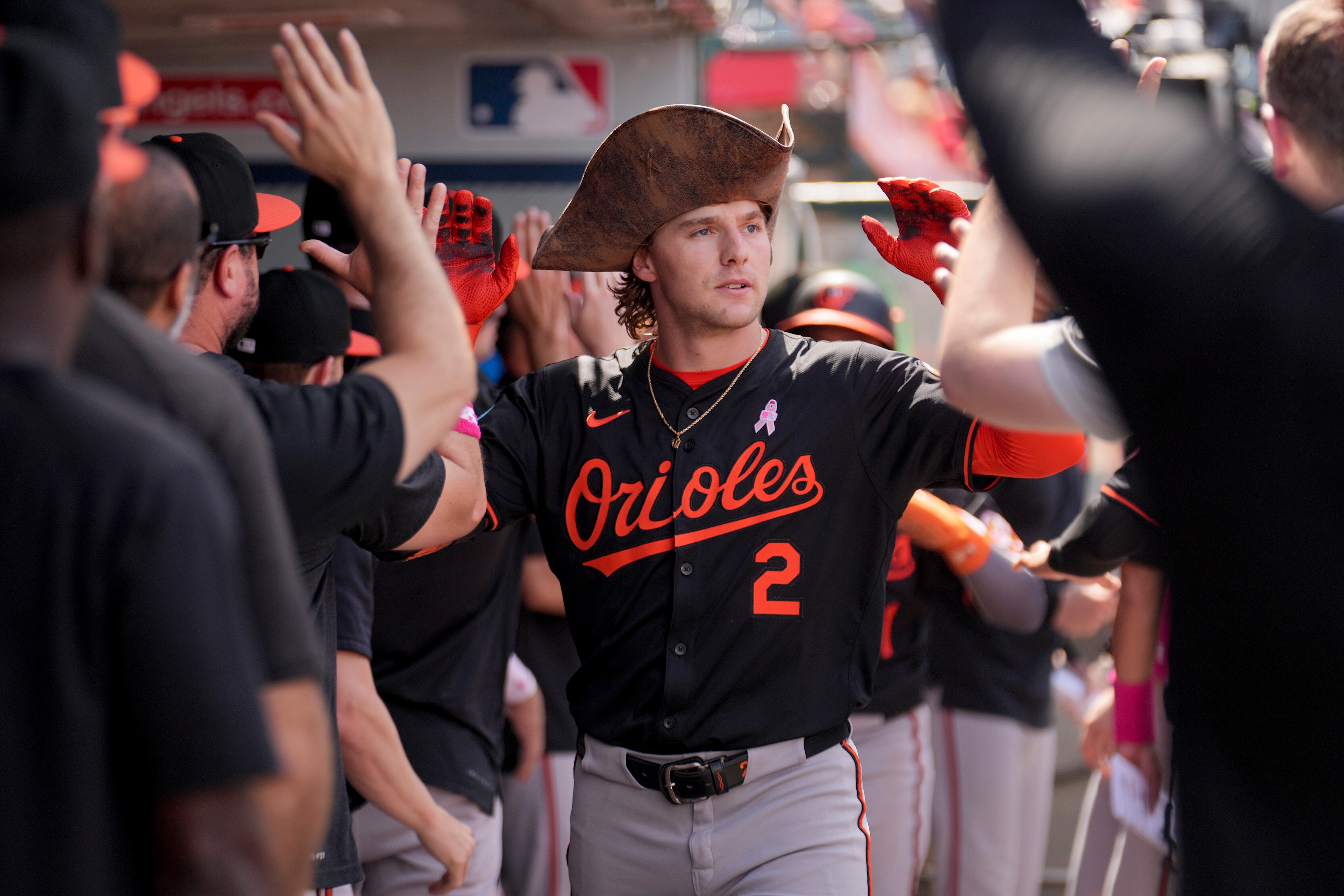 Gunnar Henderson homered during Sunday’s win over the Angels, but he has not reached his All-Star heights this season.