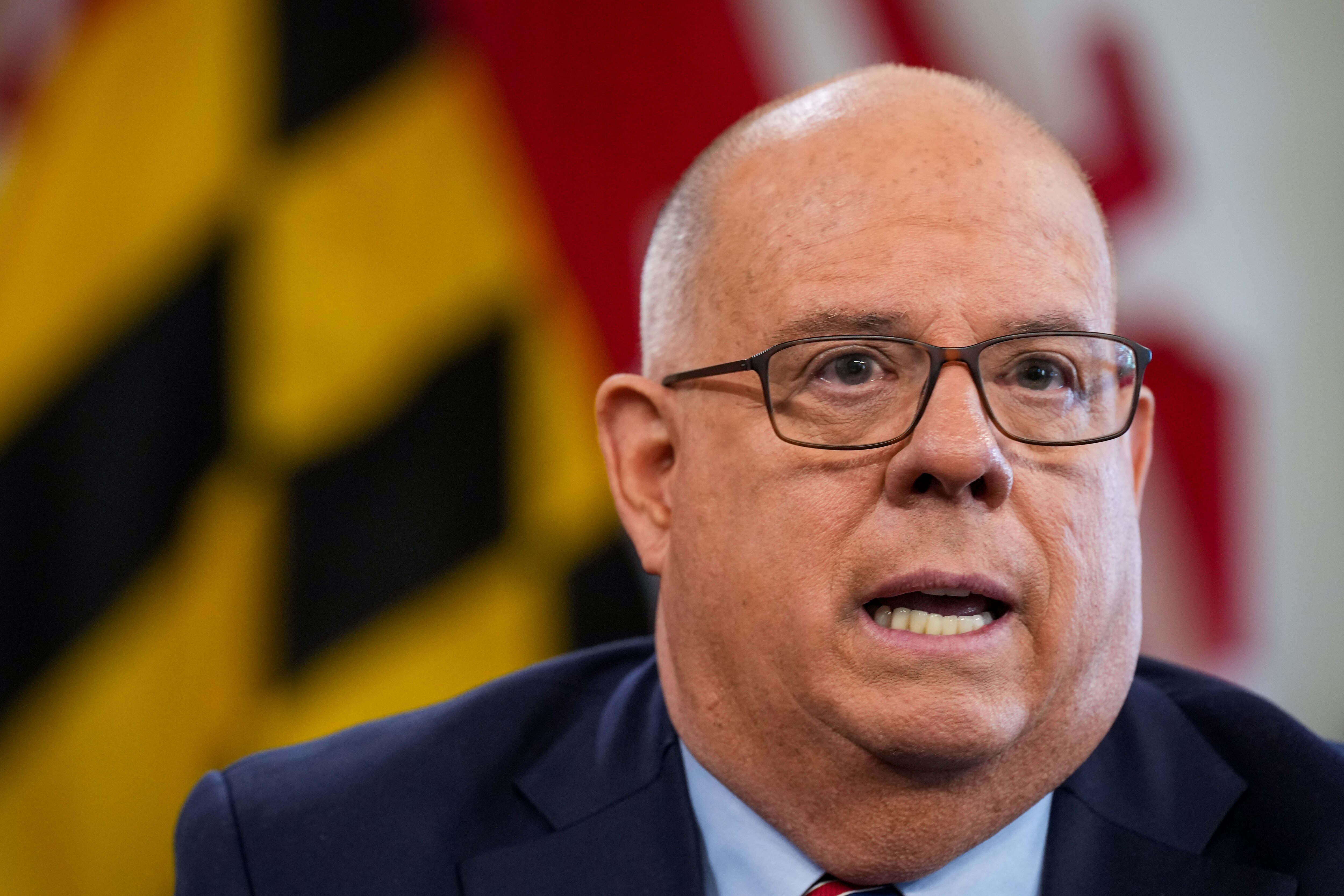 Former Maryland Gov. Larry Hogan, shown at the State House in late 2022, is running as a Republican for the U.S. Senate.