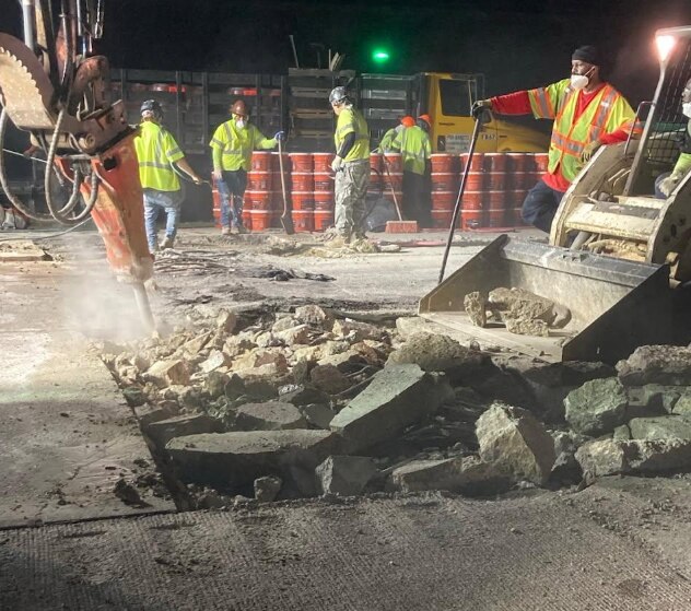 Emergency crews repaired northbound Interstate 97 lanes that buckled on July 3 during the heat wave.