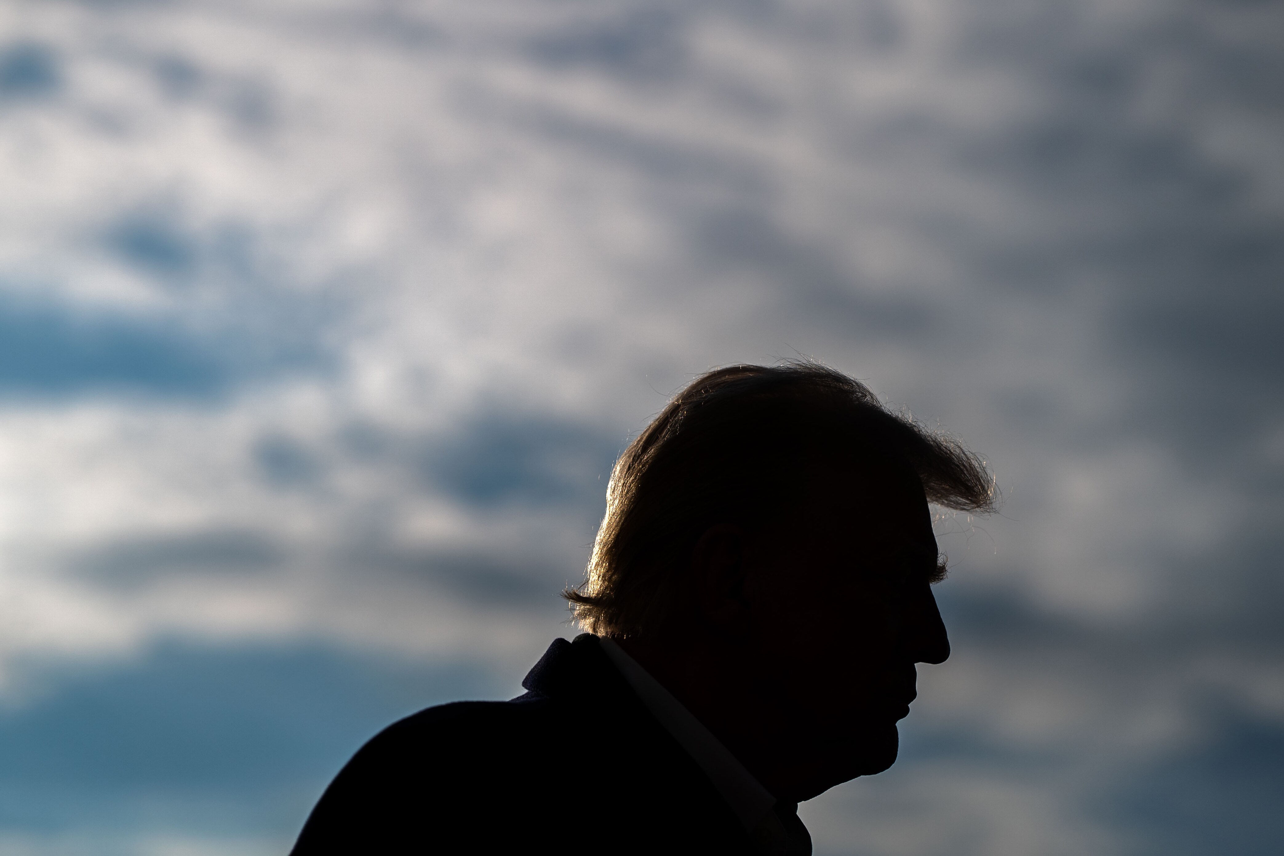 WASHINGTON, DC - JANUARY 24: U.S. President Donald Trump speaks to members of the press as he prepares to depart the White House aboard Marine One on January 24, 2025 in Washington, DC. The president is traveling to North Carolina, California, Nevada and Florida over the weekend.