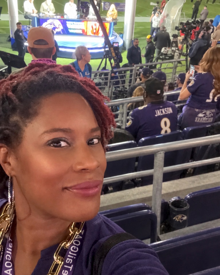 Middle River resident and Ravens super fan Tierra Taylor at a game.