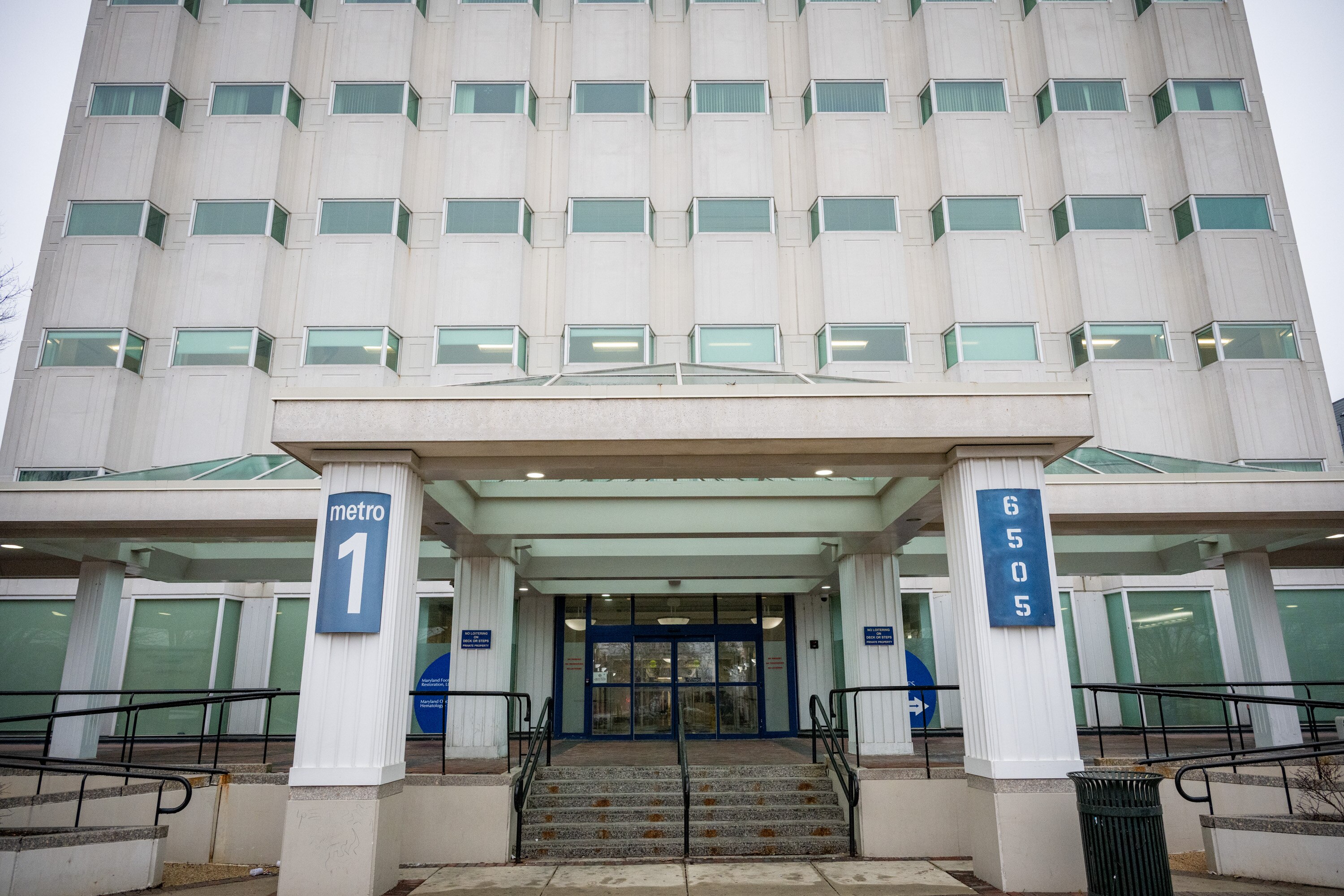The Metro 1 building at 6505 Belcrest Road in Hyattsville where ICE is trying to expand their field office.
