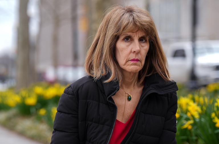 Isabel Mercedes Cumming, Baltimore City's Inspector General, sits for a portrait in War Memorial Plaza on Monday, March 13.