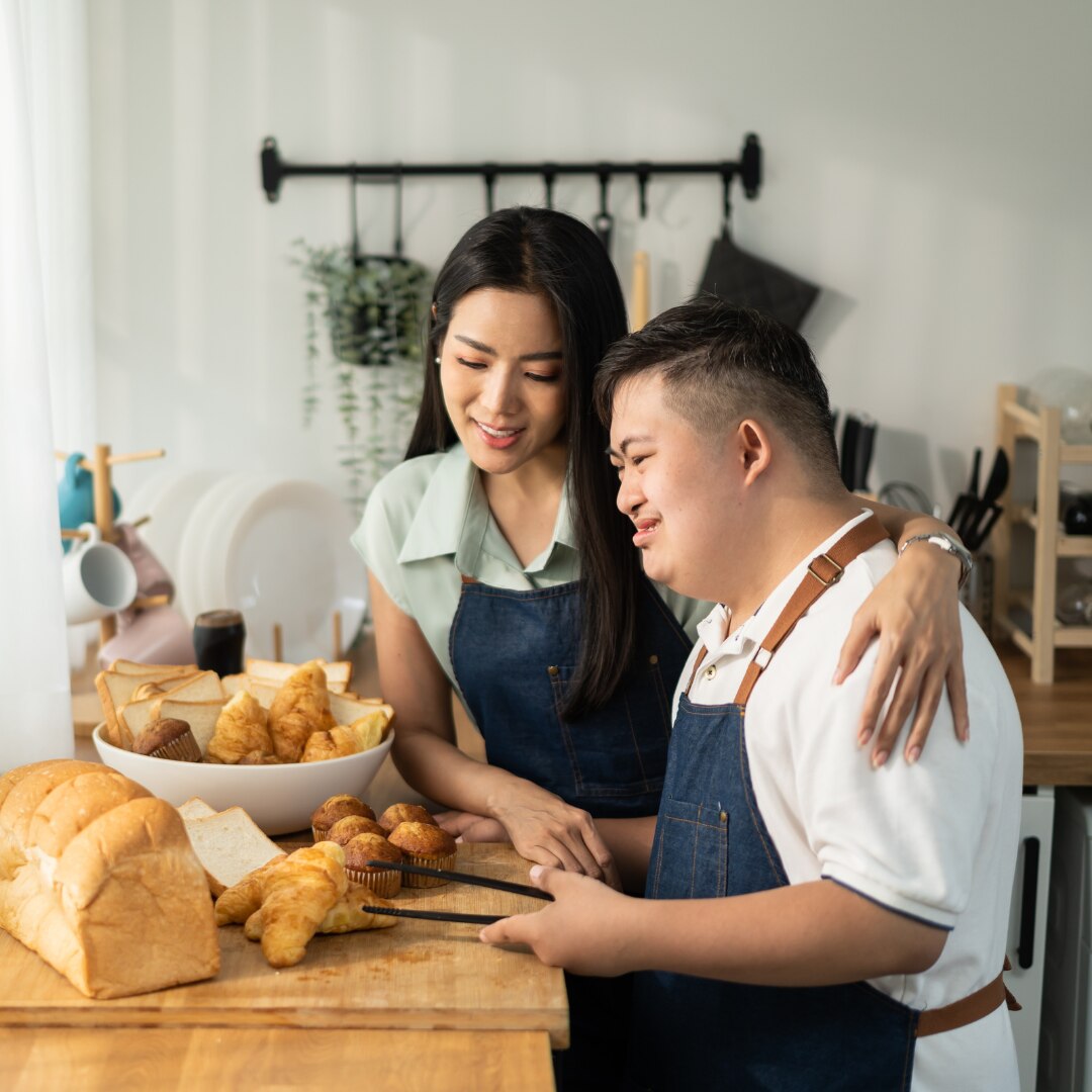 Job training with dignity and purpose: A young adult with disabilities learns valuable skills at a local bakery—highlighting the real-life impact of Special Needs Trusts and thoughtful disability planning.