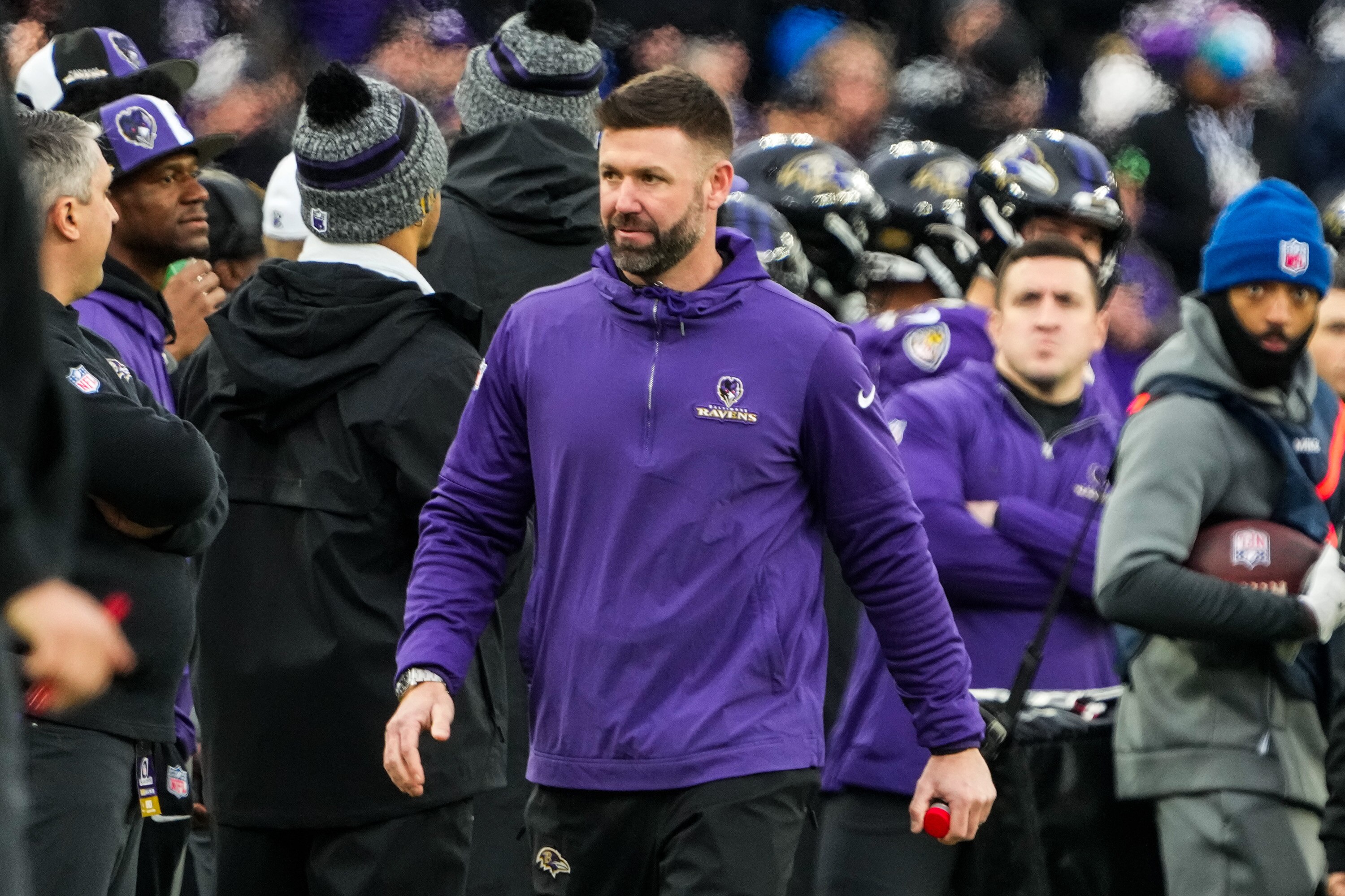 Ravens strength and conditioning coordinator Scott Elliott has been working with players since Monday during optional offseason training.