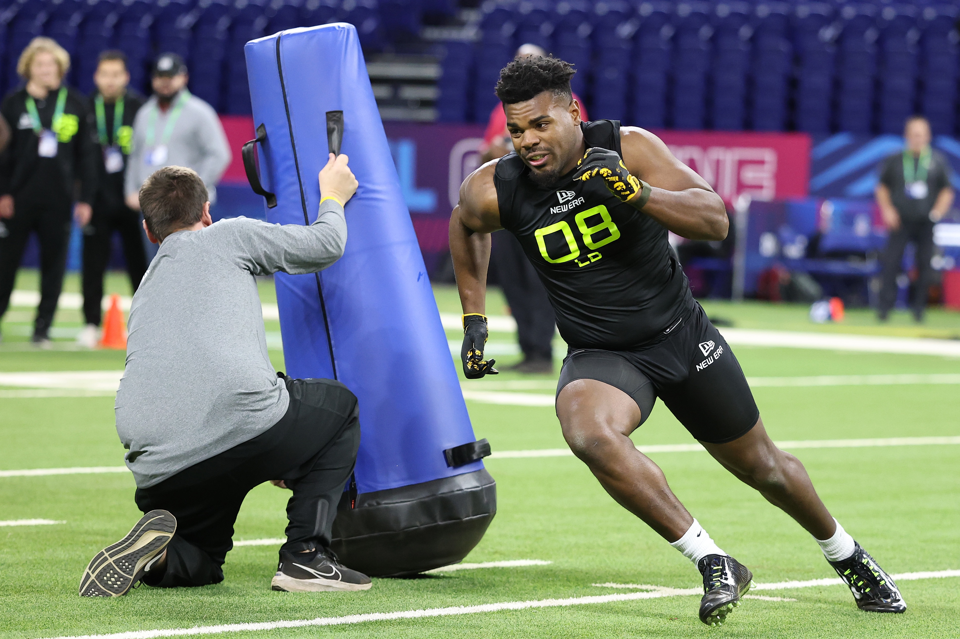 Iowa linebacker Jay Higgins was a two-time All-American who went undrafted because he was deemed insufficiently athletic.