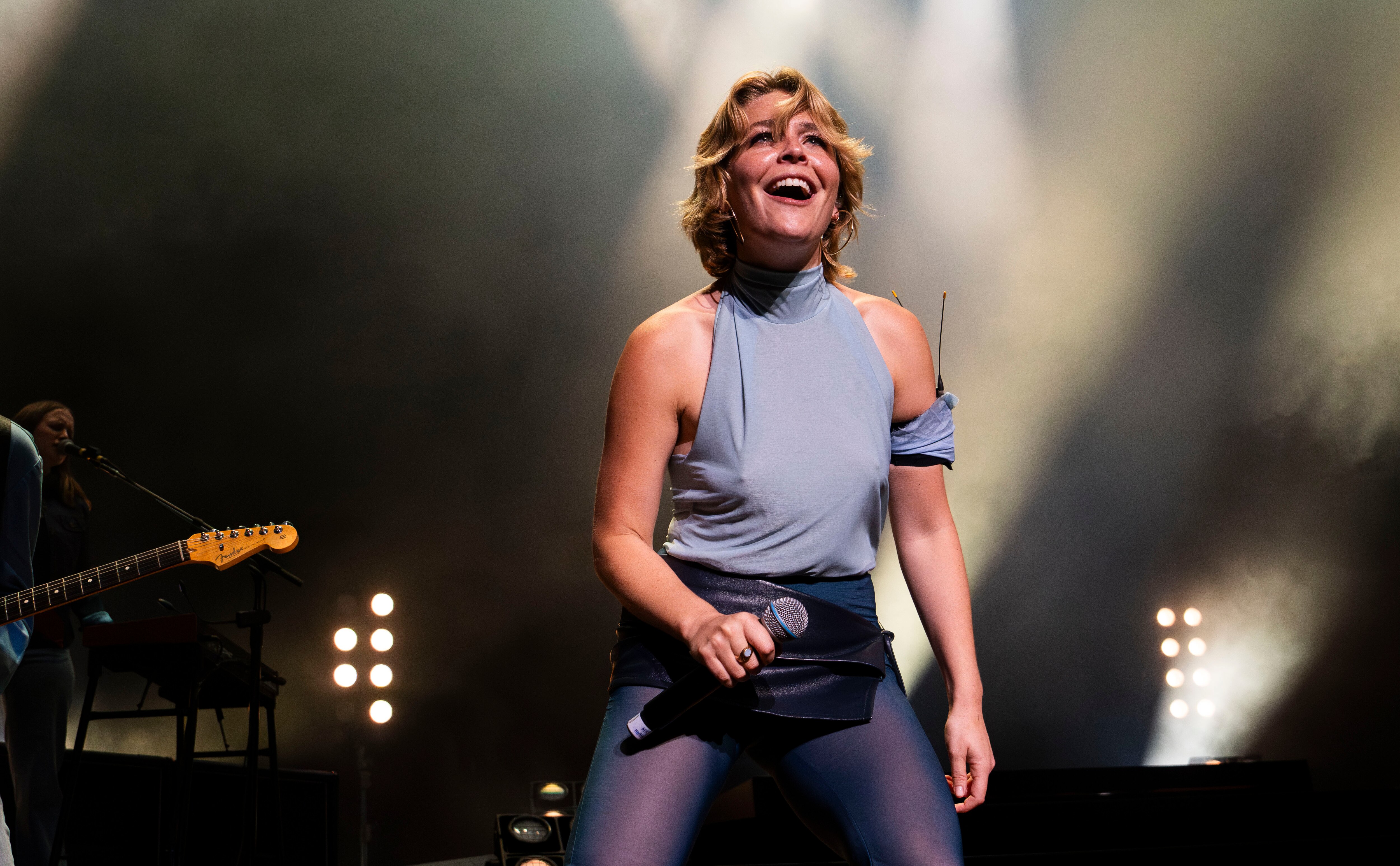 Maggie Rogers performs at All Things Go festival at Merriweather Post Pavilion on September 30, 2023.