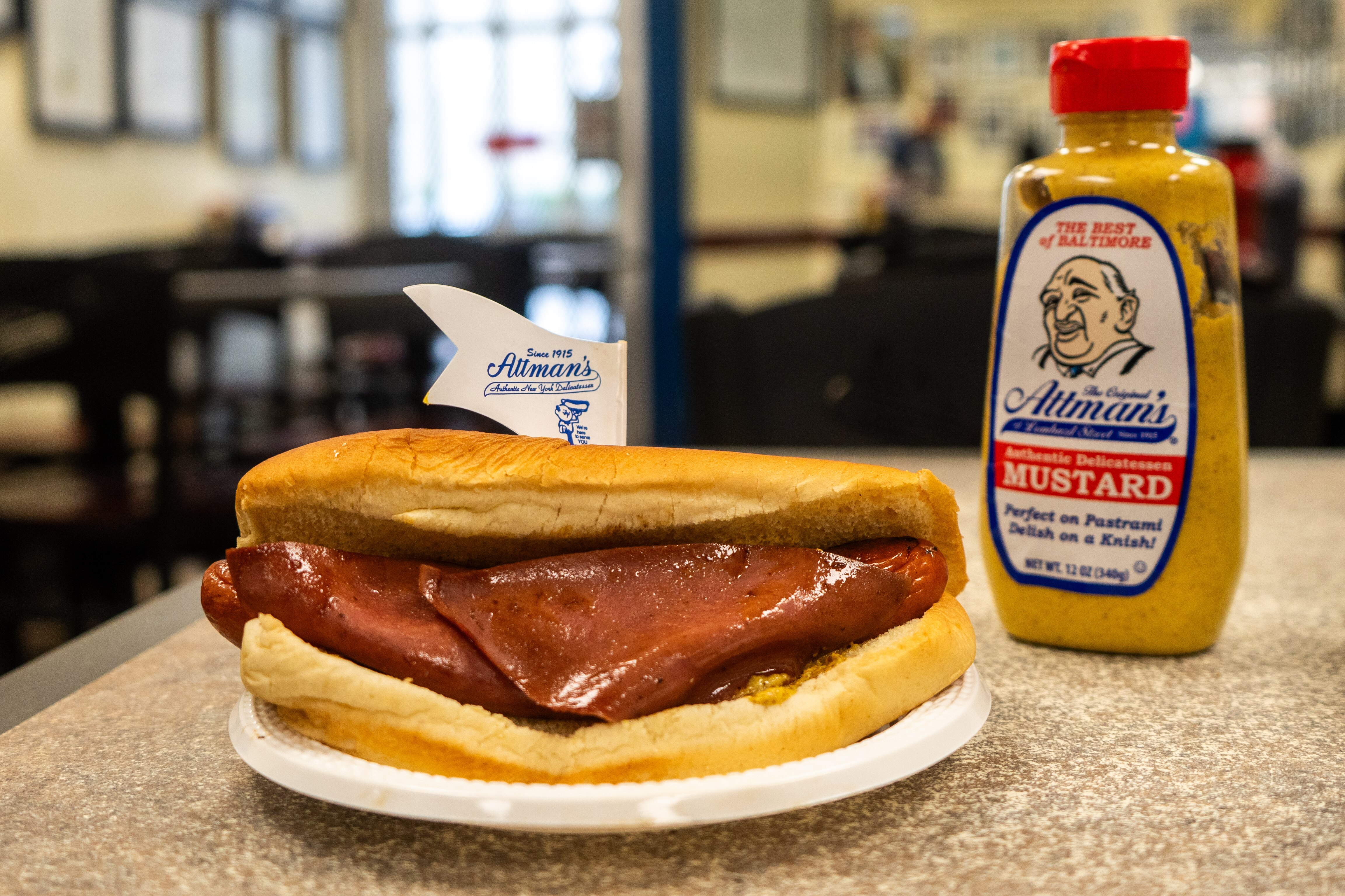 The Baltimore Hot Dog, also know as the "World Famous Jewish Hot Dog," photographed at Attman's Deli on Friday, August 9, 2024.