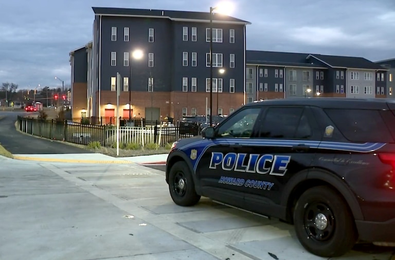 Howard County Police shot a man outside a Columbia apartment building and he was declared dead shortly after, according to a department release.