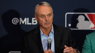 MLB Commissioner Rob Manfred answers questions during a news conference at the winter meetings last December.