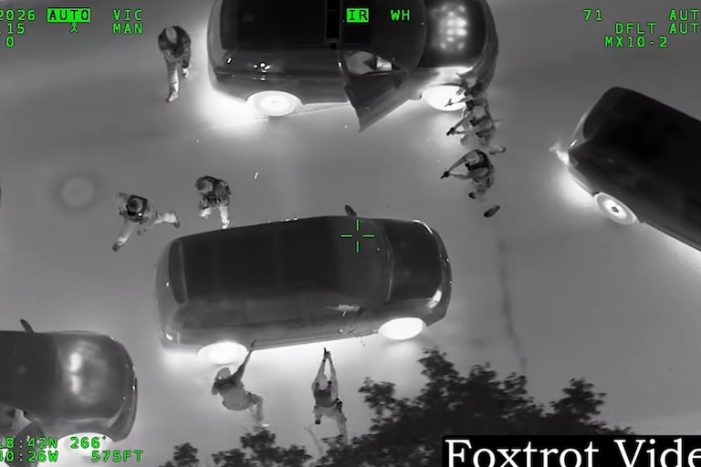 Screenshot from the Foxtrot video footage that showed a Baltimore Police pursuit of a carjacking suspect that led to officers fatally shooting the driver on July 5 in the 3300 block of Clifton Avenue.