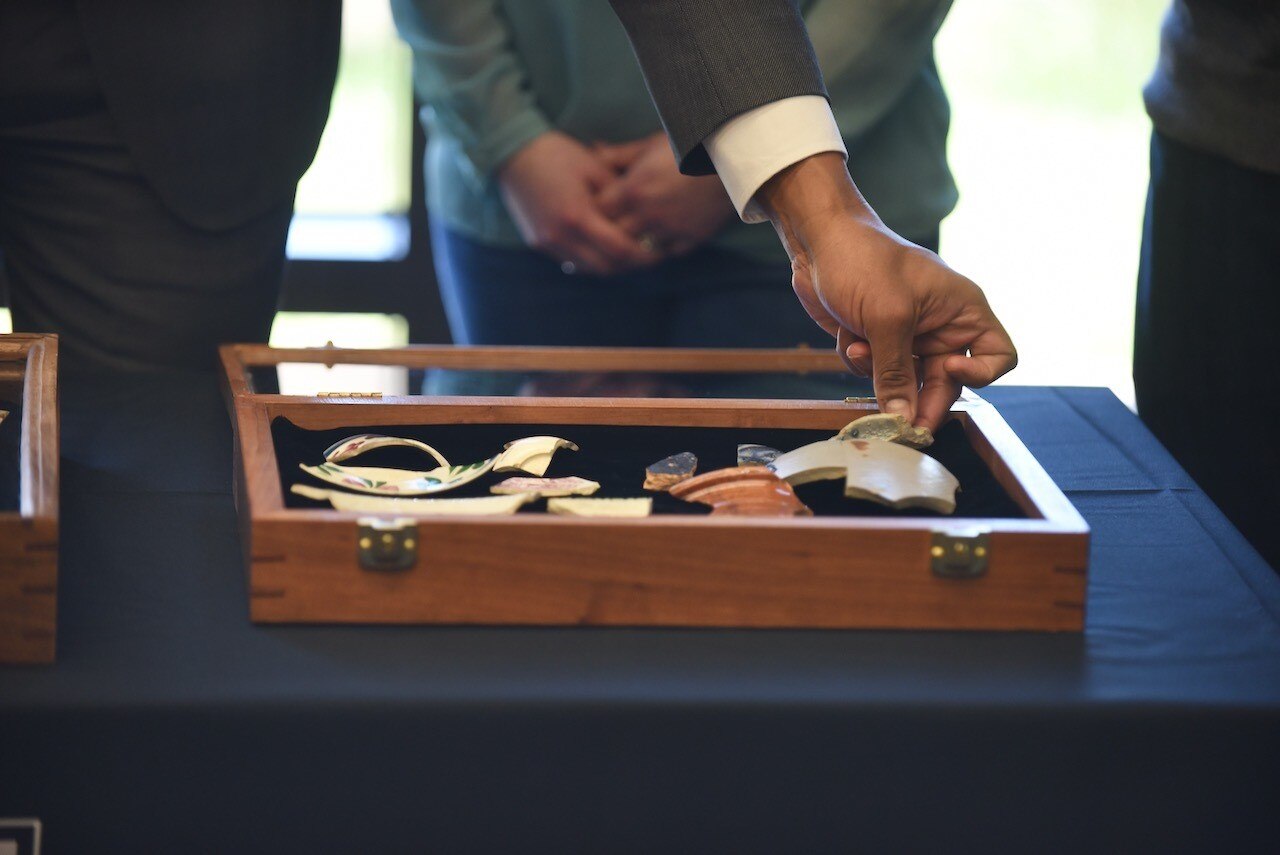 Some of the artifacts recovered near the birthplace of abolitionist Harriet Tubman. Credit: Gov. Wes Moore's office.
