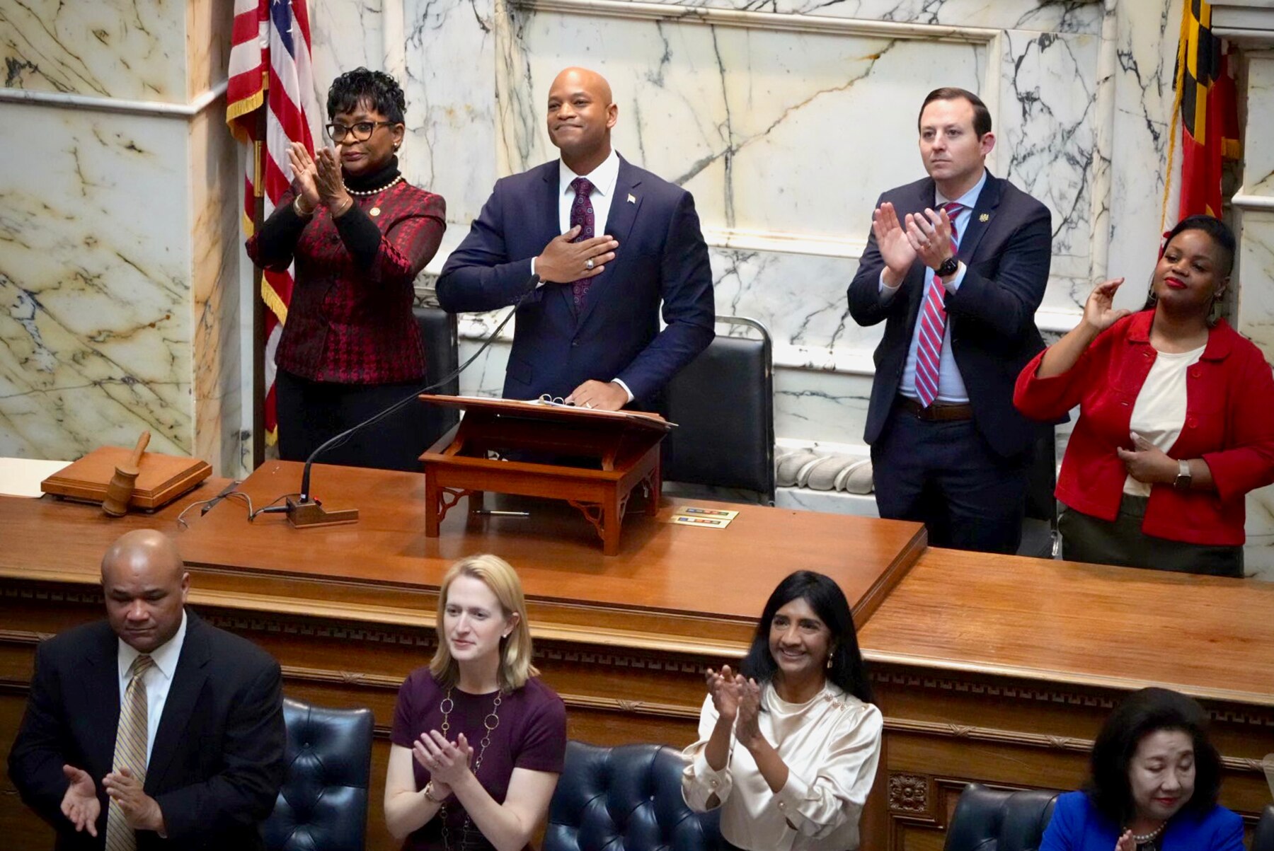 Maryland Gov. Wes Moore, shown in 2023, will deliver his third State of the State speech at the State House on Wednesday.