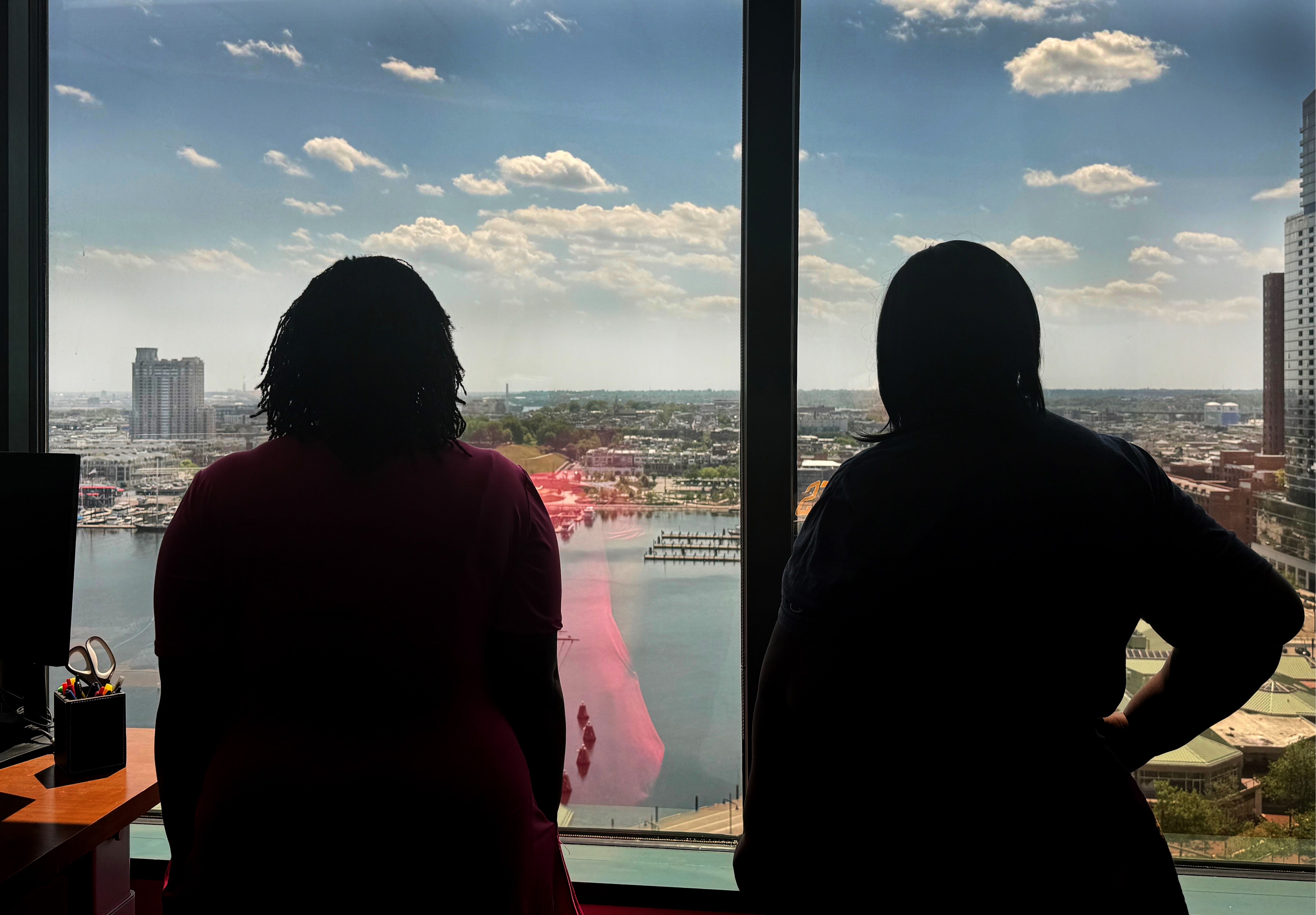 The mother and aunt of the 7-year-old shot at Mondawmin Mall said they received an “outpouring of love” from community members, who have asked for updates on the status of the girl. They didn’t want to show their faces because of safety reasons.