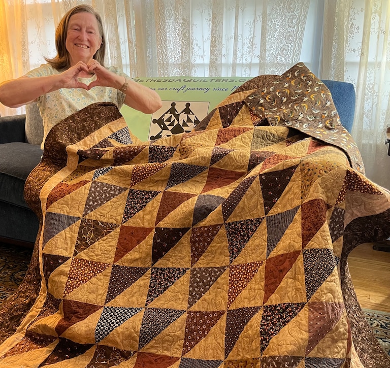 Kathy Pangaro creates some quilts for her loved ones and donates others to local charities.