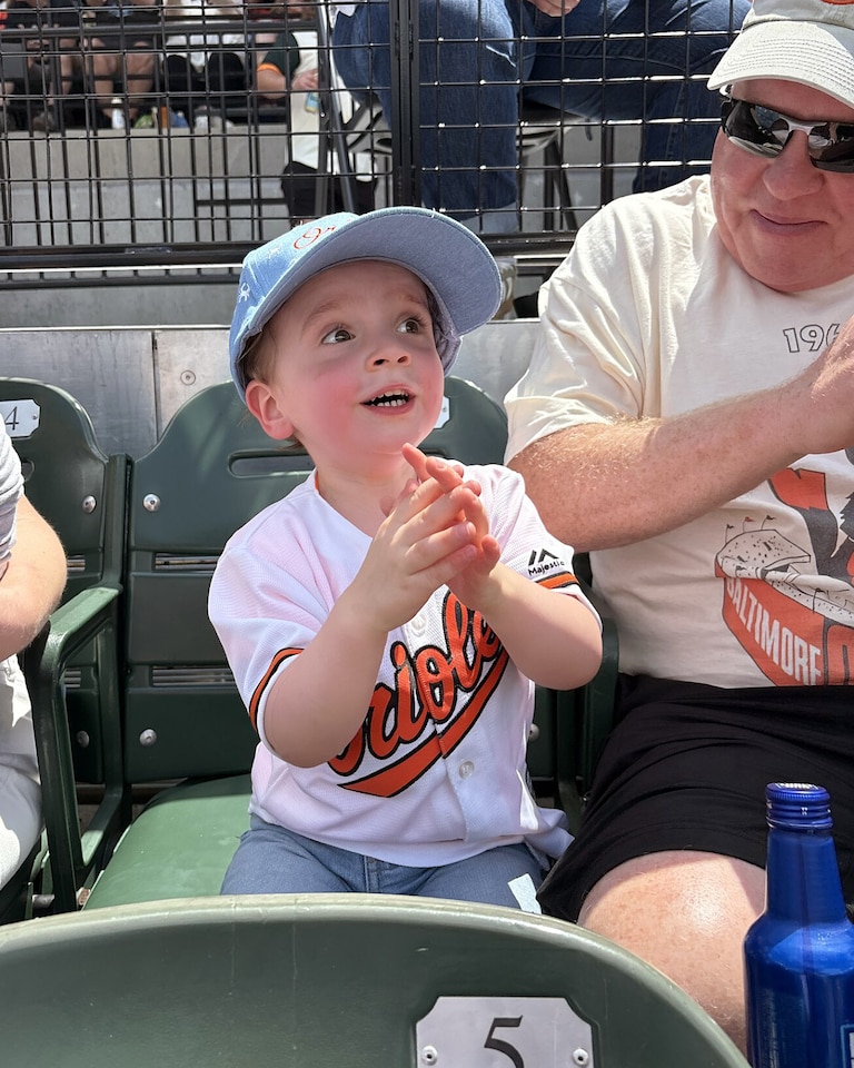 Adley McDonald, an almost-3-year-old named after former Orioles catcher Adley Rutschman.