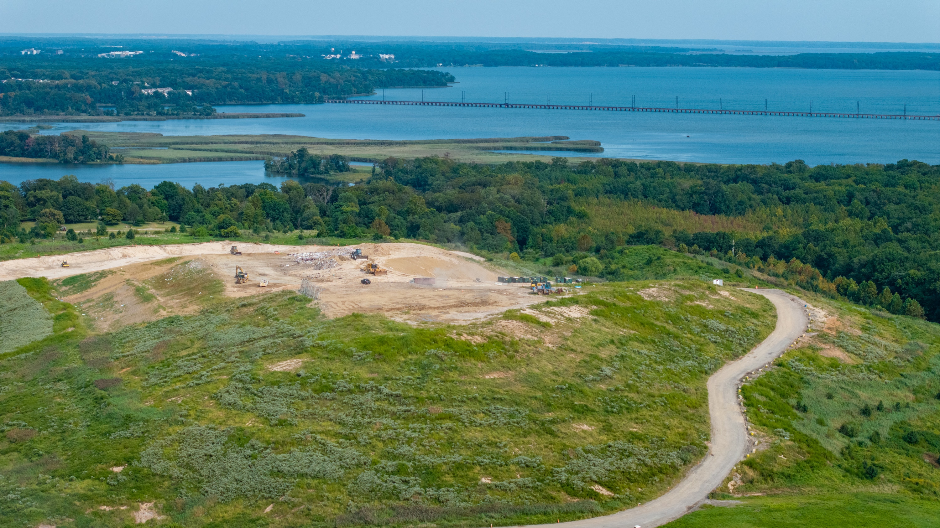 The Big Gunpowder Falls and Bird River are seen beyond Days Cove Rubble Landfill in White Marsh.