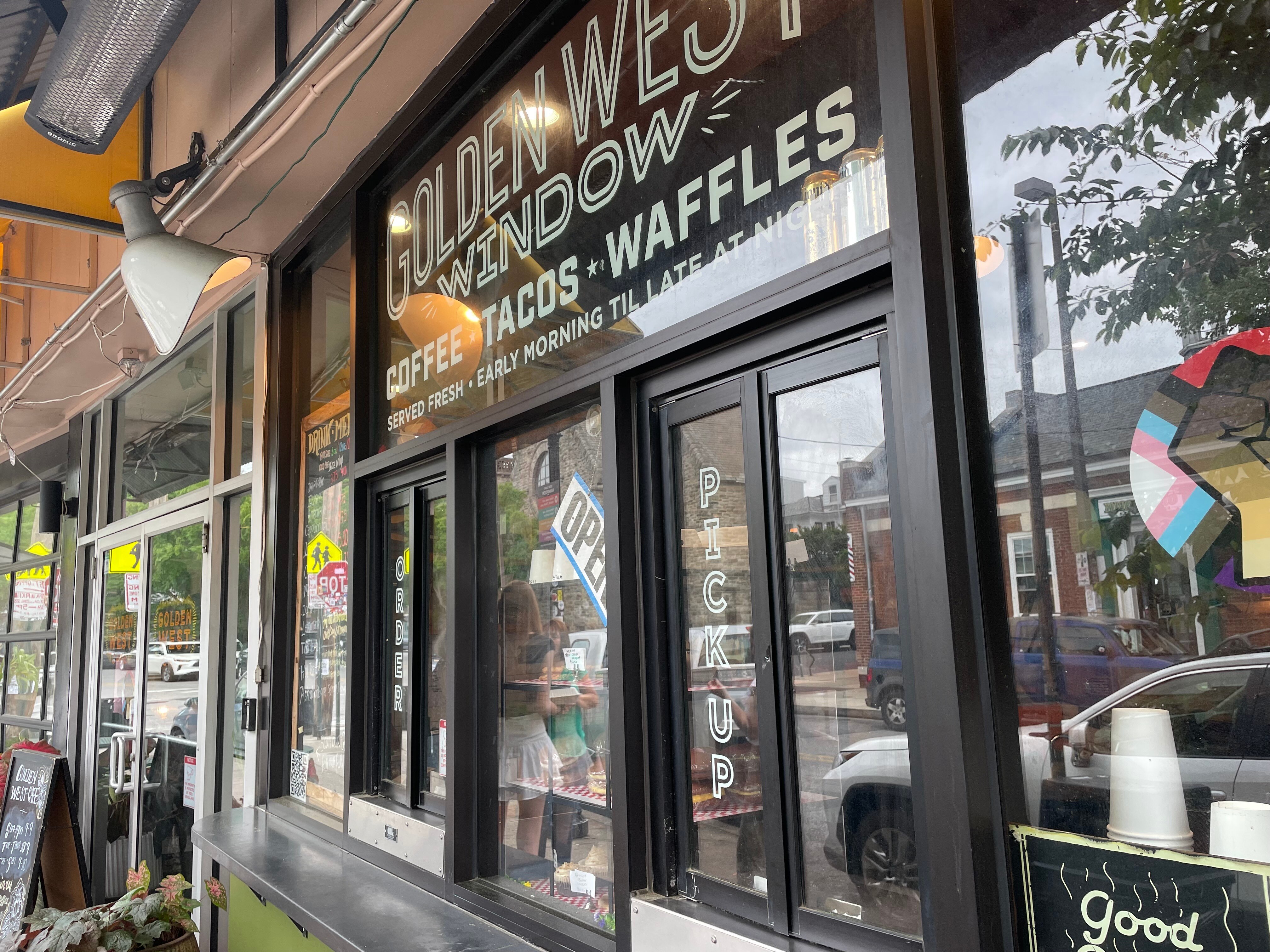 The takeout window at Golden West Cafe on Hampden's Avenue.