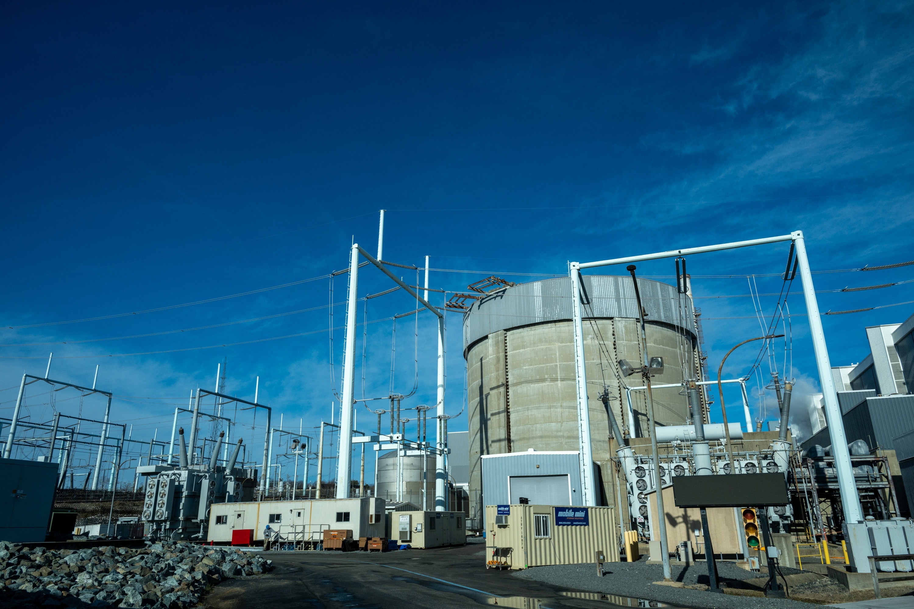 One of the two concrete-encased reactor vessels at Constellation’s Calvert Cliffs Clean Energy Center in Lusby. 