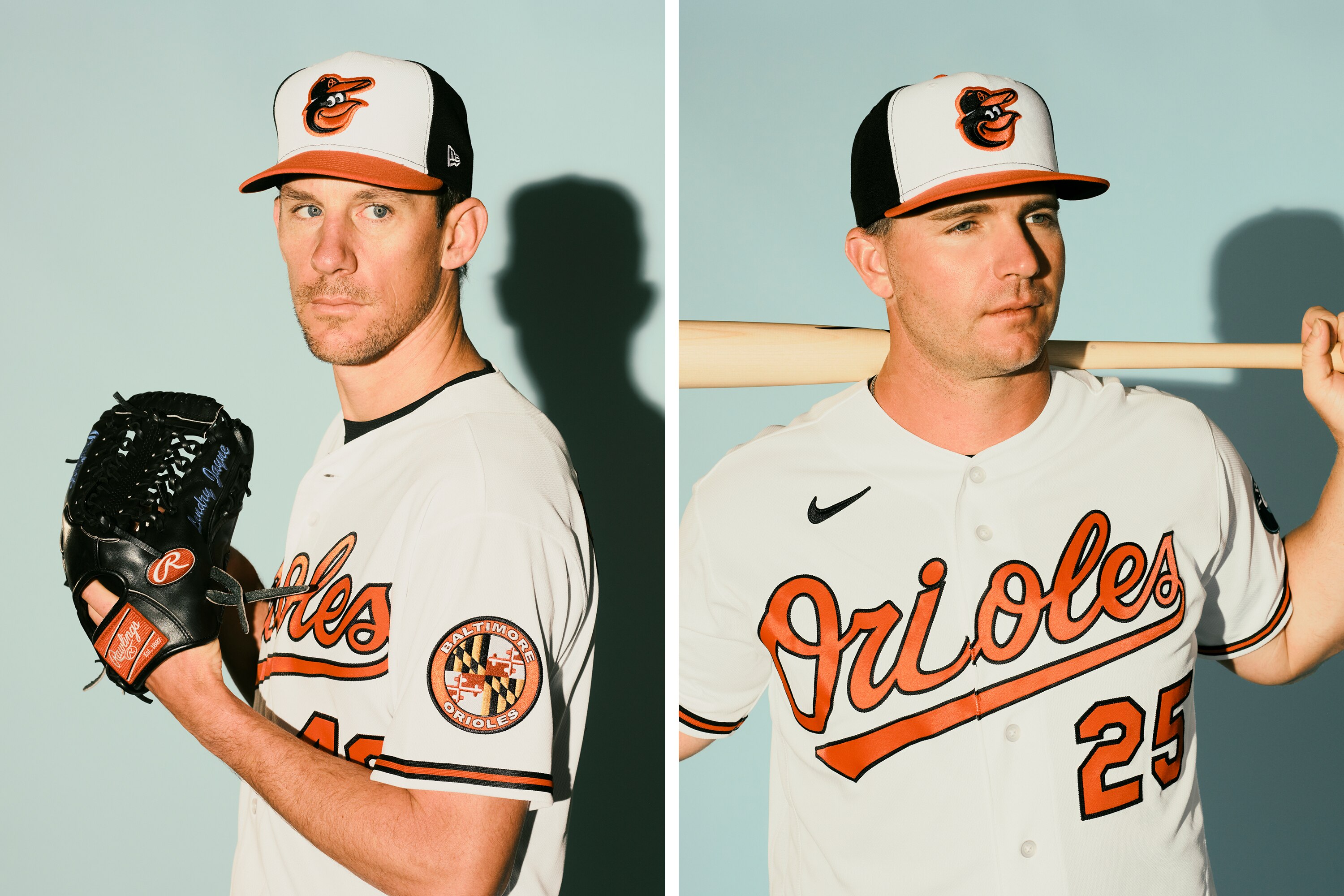 Baltimore Orioles pitcher Chris Bassitt, left, and first baseman Pete Alonso.