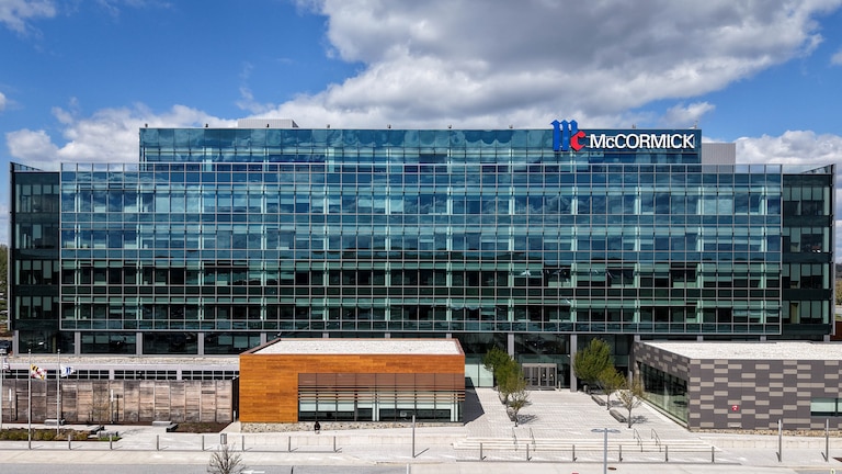 The exterior of McCormick & Company's global headquarters in Hunt Valley, Md. on Wednesday, April 16, 2025.