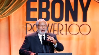BEVERLY HILLS, CALIFORNIA - NOVEMBER 04: Lonnie Bunch, Humanitarian of the Year, speaks onstage during the EBONY Power 100 Gala at The Beverly Hilton on November 04, 2025 in Beverly Hills, California. (Photo by Leon Bennett/Getty Images for EBONY Media Group)