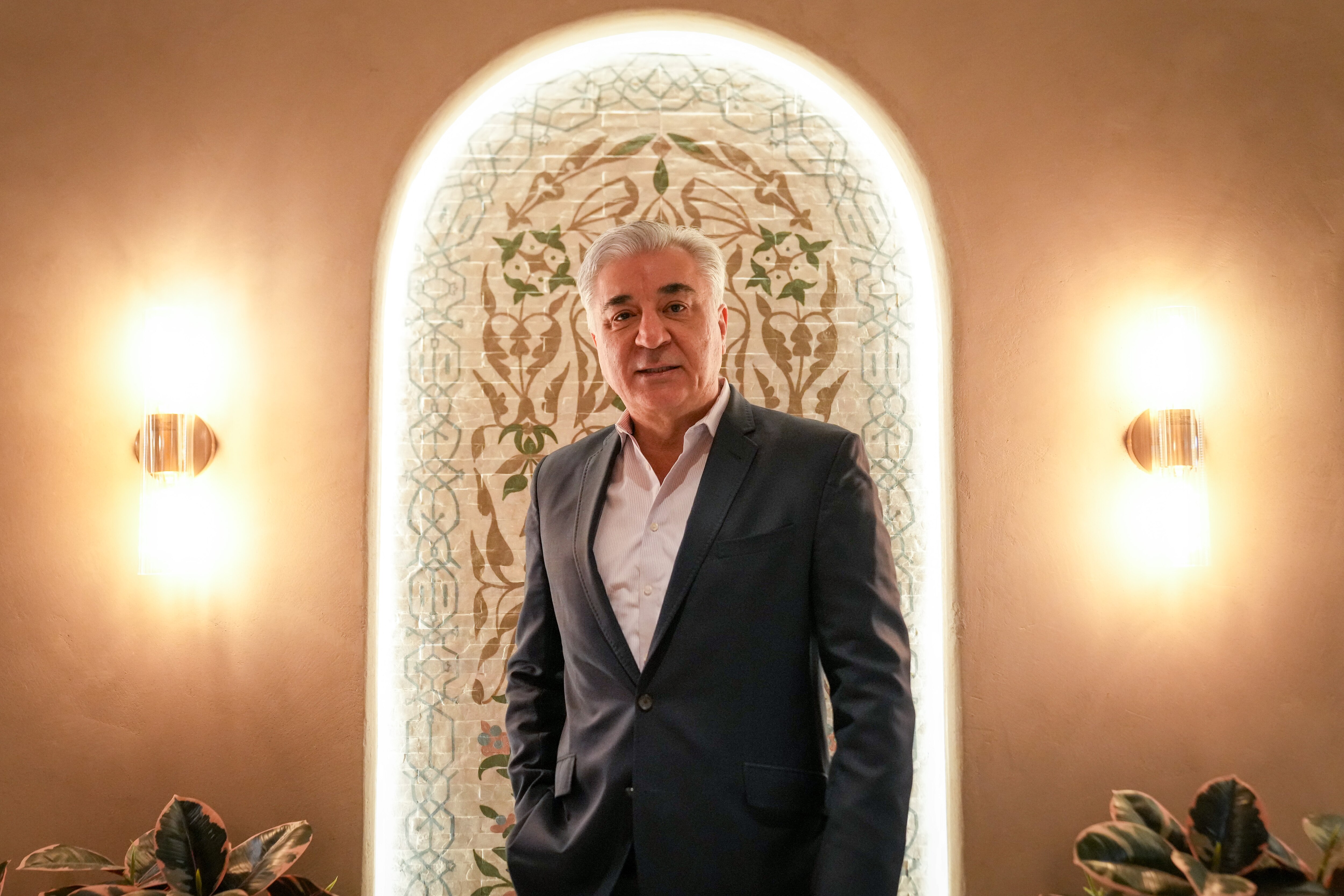 Jay Salkini at his restaurant, Ammoora, in Baltimore.