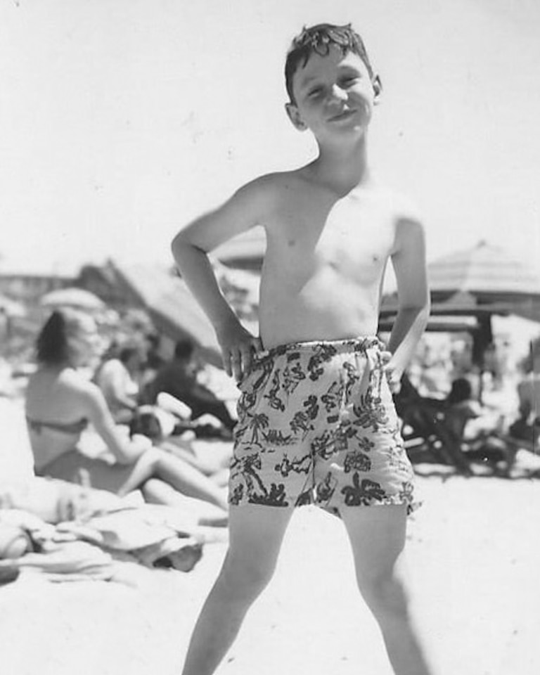Alan Goldberg as a child at Rockaway Beach.