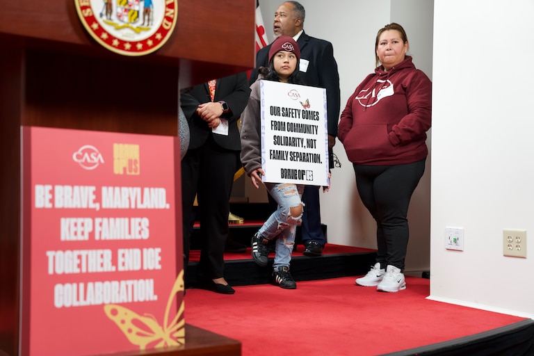 January 22, 2026 - CASA holds a press conference ahead of the hearing for bill SB245, which would prohibit local governments, county sheriffs, or other agencies from entering into immigration enforcement agreements.