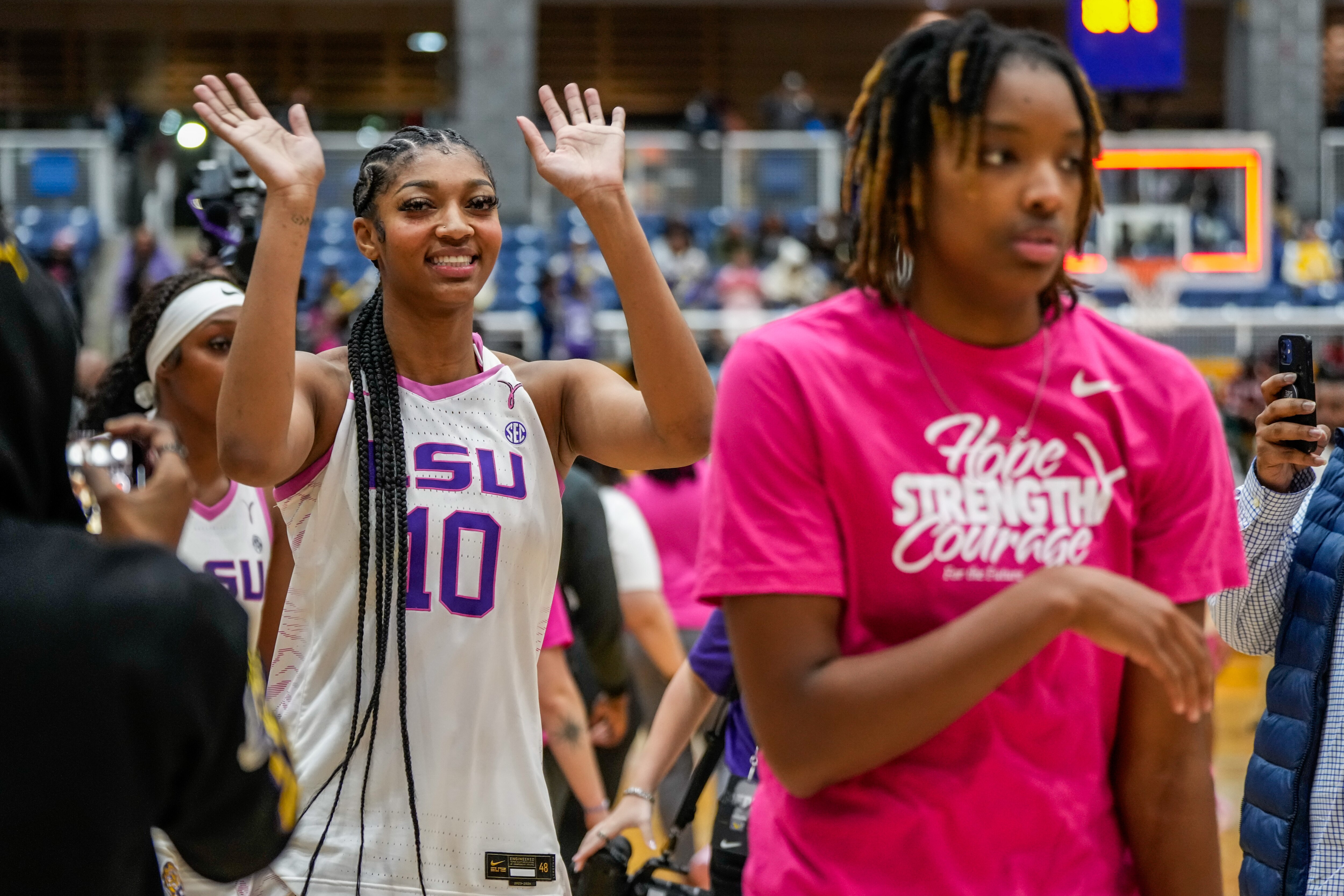 Angel Reese and defending champion LSU drew a No. 3 seed in the NCAA tournament and will play Rice in the first round.