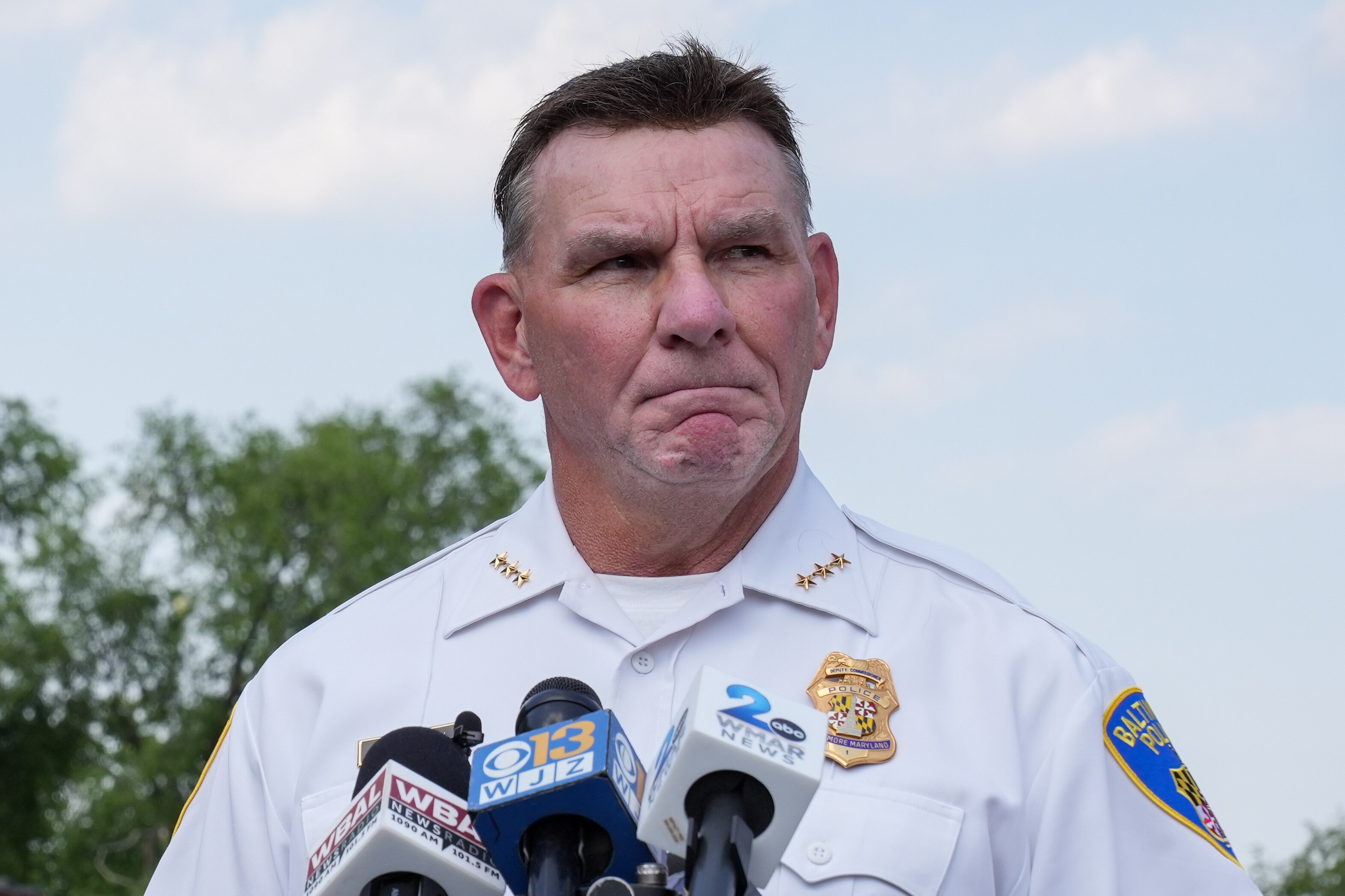 Deputy Commissioner Richard Worley speaks at a press conference on May 11, 2023.